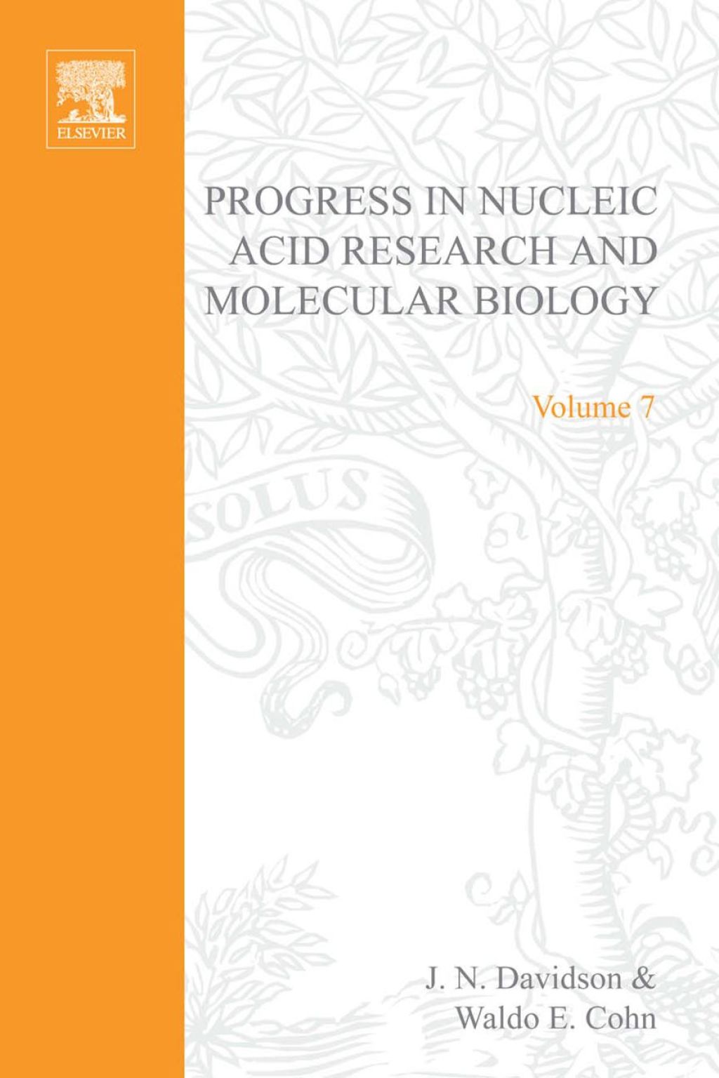 PROG NUCLEIC ACID RES&MOLECULAR BIO V7  â€“ PDF/EPUB Version Downloadable