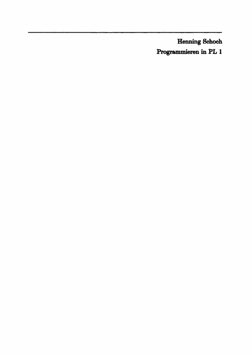 Programmieren in PL 1 2nd Edition â€“ PDF/EPUB Version Downloadable