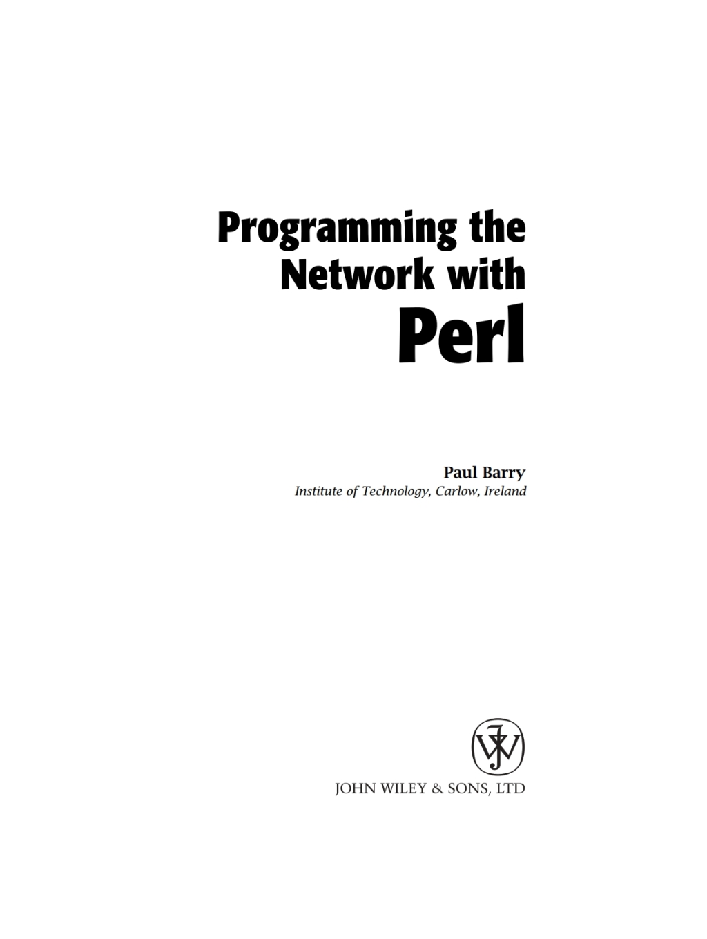 Programming the Network with Perl 1st Edition â€“ PDF/EPUB Version Downloadable