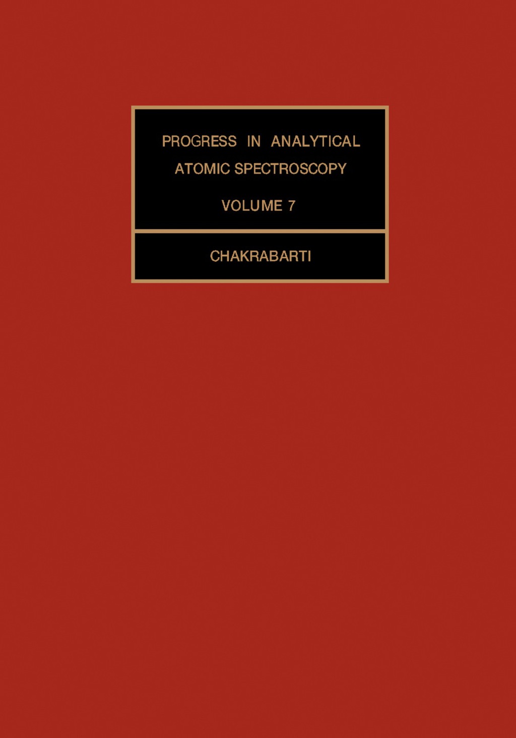 Progress in Analytical Atomic Spectroscopy Volume 7  â€“ PDF/EPUB Version Downloadable