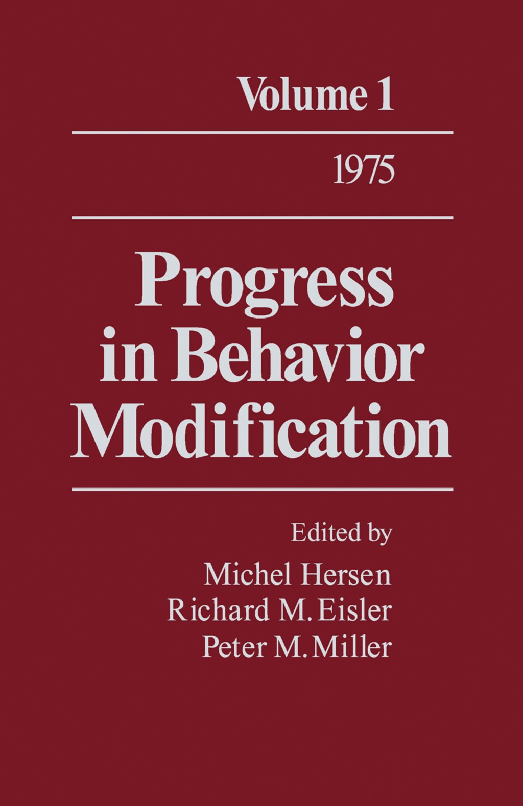 Progress in Behavior Modification Volume 1  â€“ PDF/EPUB Version Downloadable