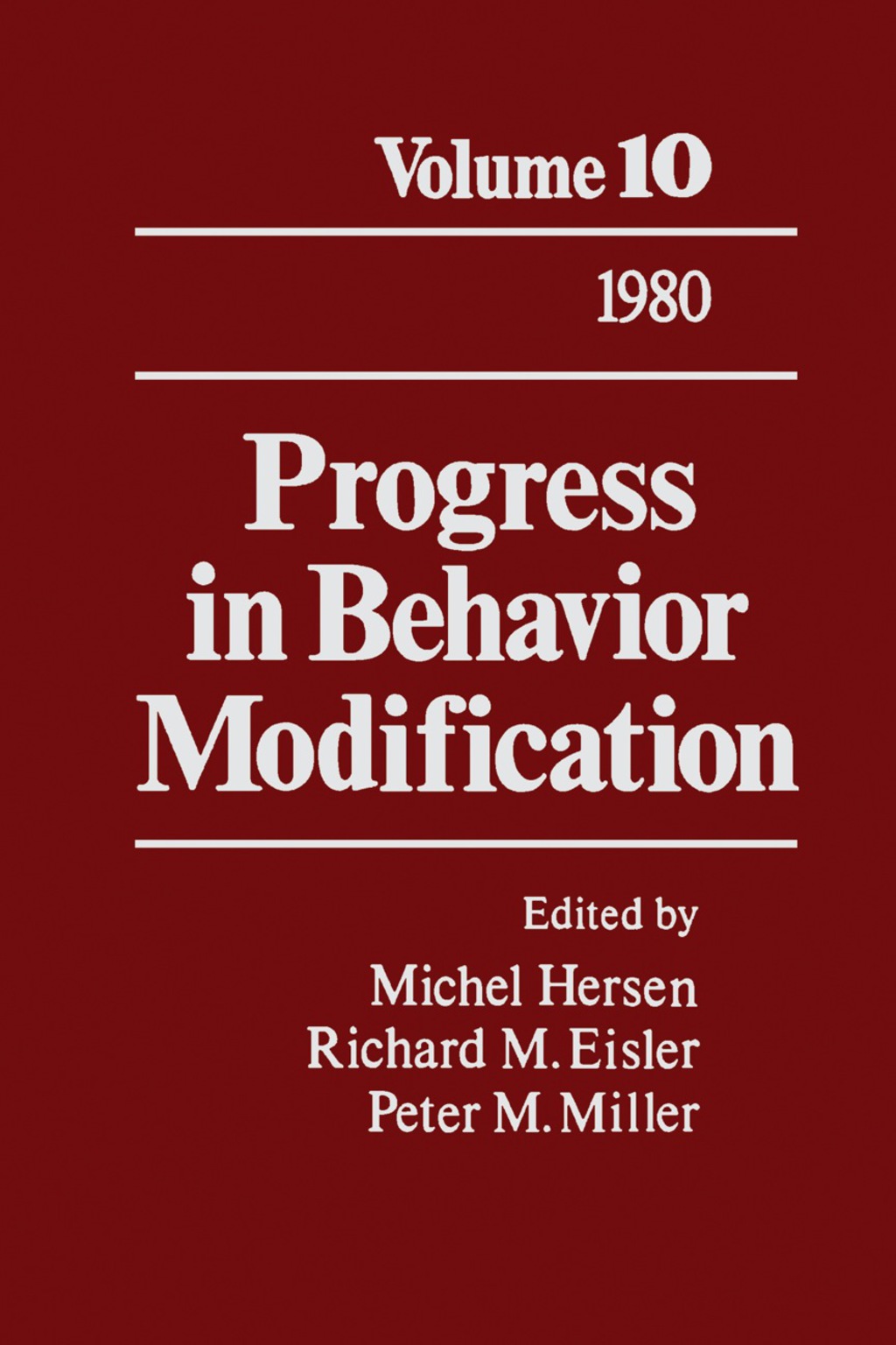 Progress in Behavior Modification Volume 10  â€“ PDF/EPUB Version Downloadable