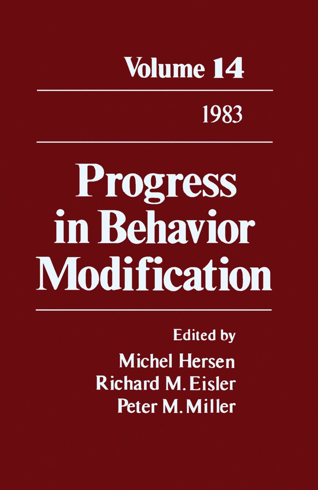 Progress in Behavior Modification Volume 14  â€“ PDF/EPUB Version Downloadable