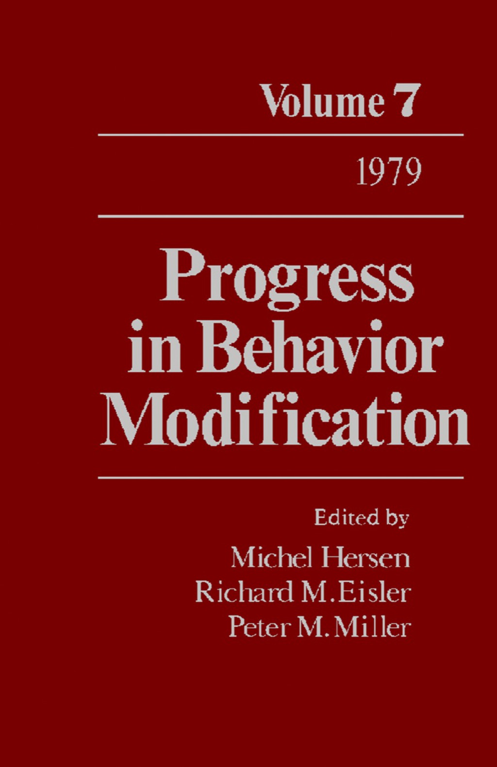 Progress in Behavior Modification Volume 7  â€“ PDF/EPUB Version Downloadable