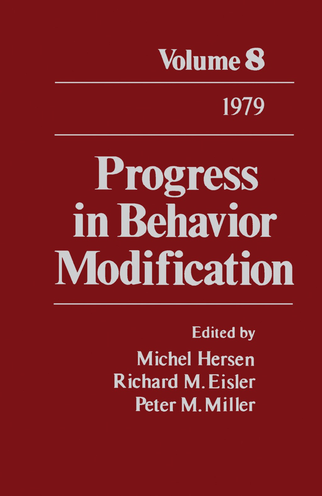 Progress in Behavior Modification Volume 8  â€“ PDF/EPUB Version Downloadable