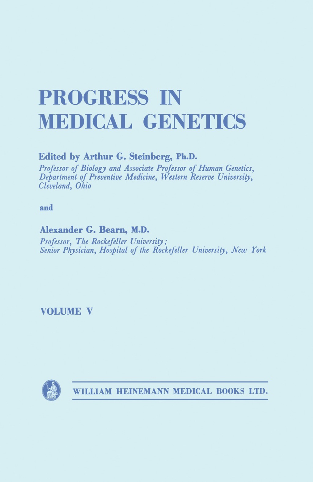 Progress in Medical Genetics Volume 5 - (PDF/EPUB Version)