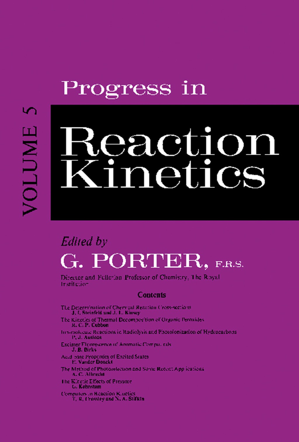 Progress in Reaction Kinetics Volume 5  â€“ PDF/EPUB Version Downloadable