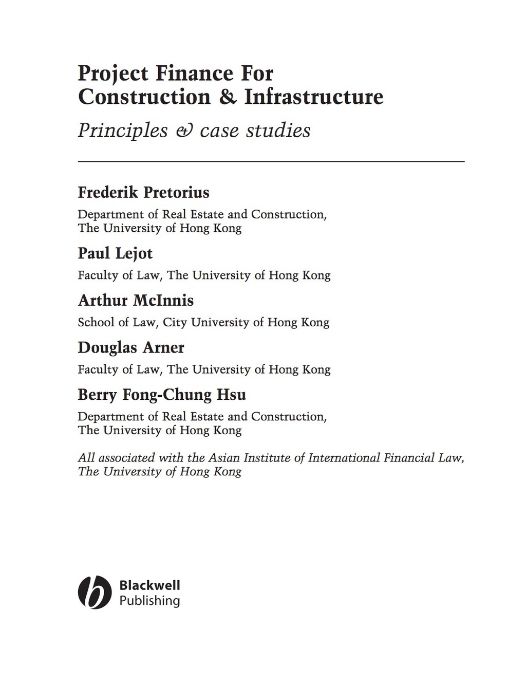 Project Finance for Construction and Infrastructure: Principles and Case Studies 1st Edition â€“ PDF/EPUB Version Downloadable