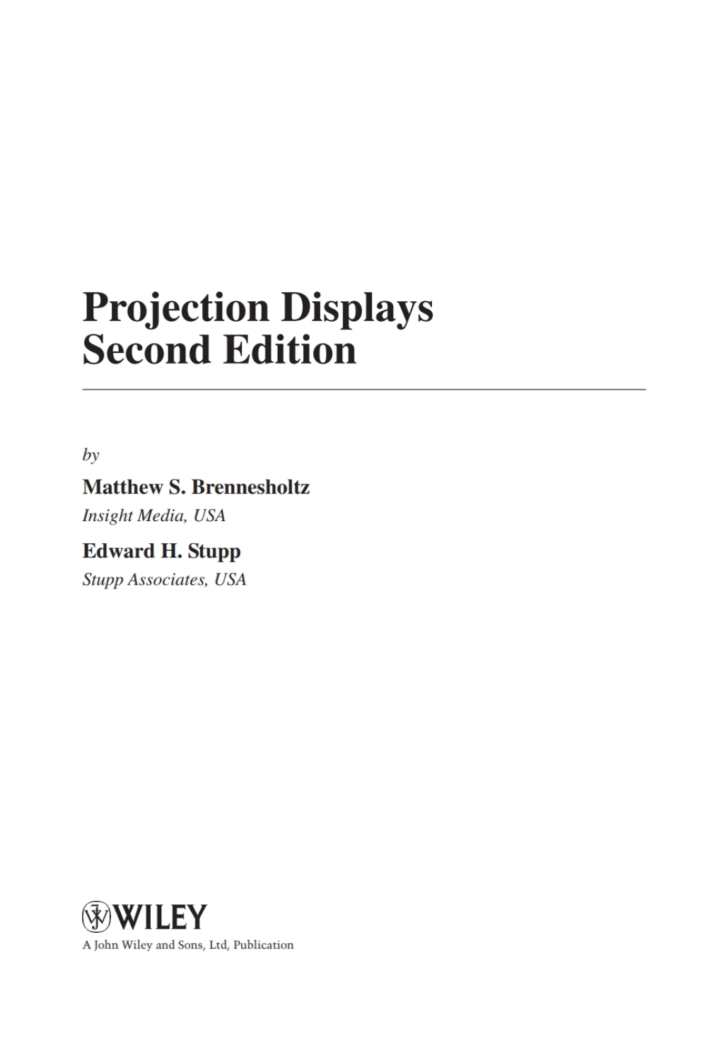 Projection Displays 2nd Edition â€“ PDF/EPUB Version Downloadable