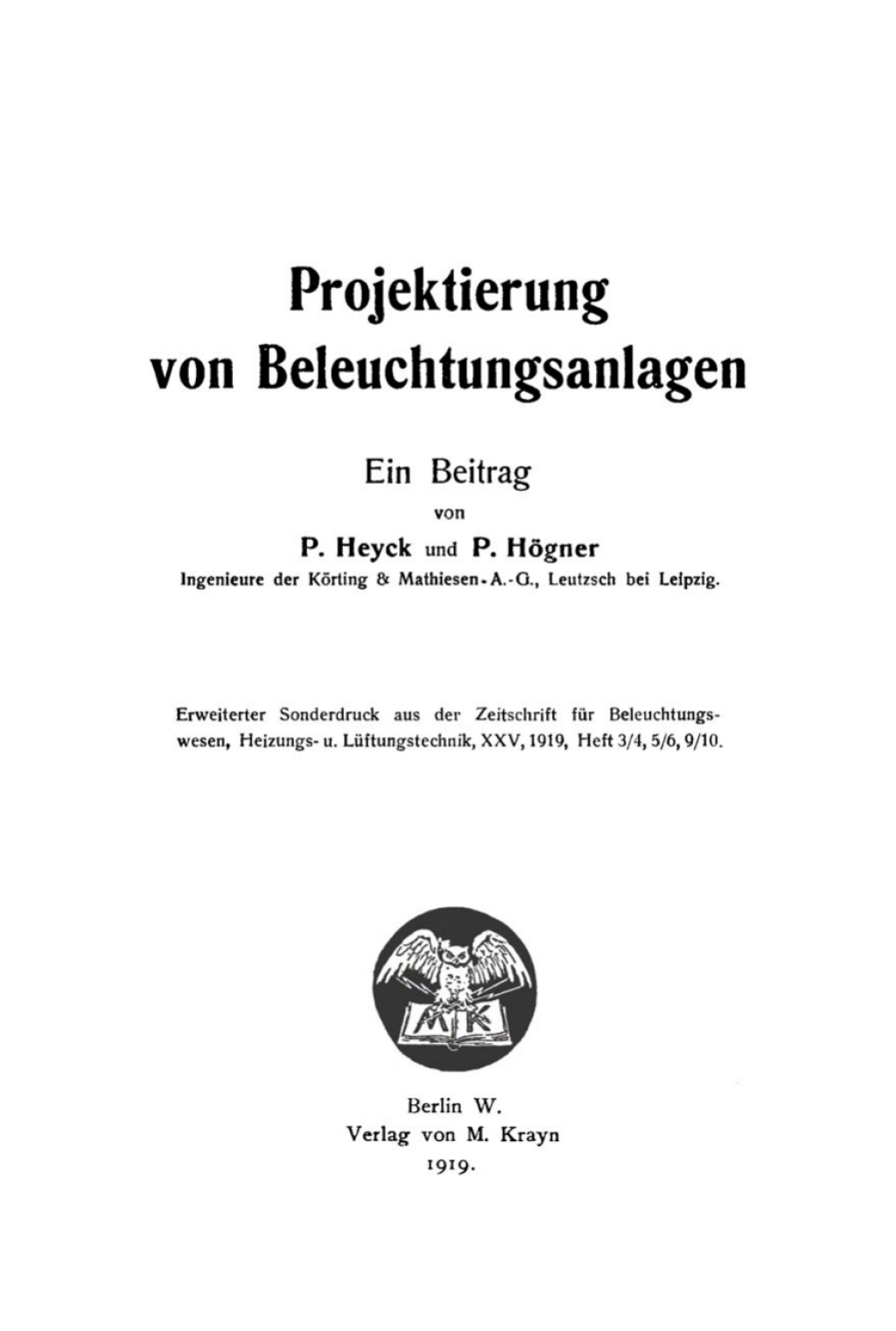 Projektierung von Beleuchtungsanlagen Ein Beitrag 1st Edition â€“ PDF/EPUB Version Downloadable