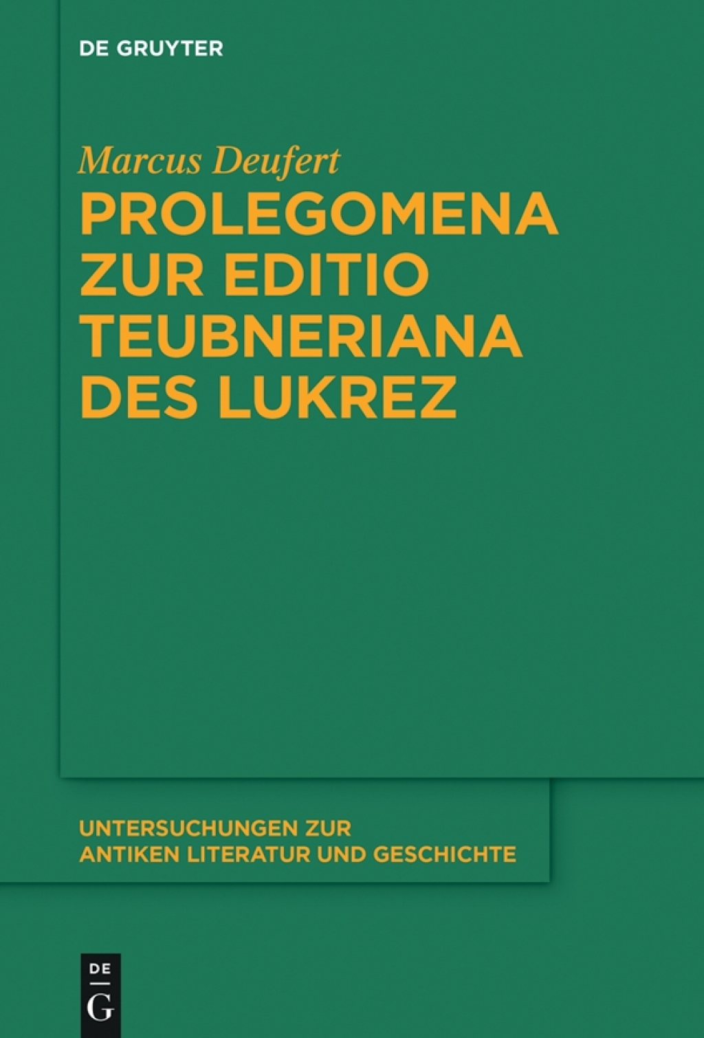 Prolegomena zur Editio Teubneriana des Lukrez 1st Edition â€“ PDF/EPUB Version Downloadable