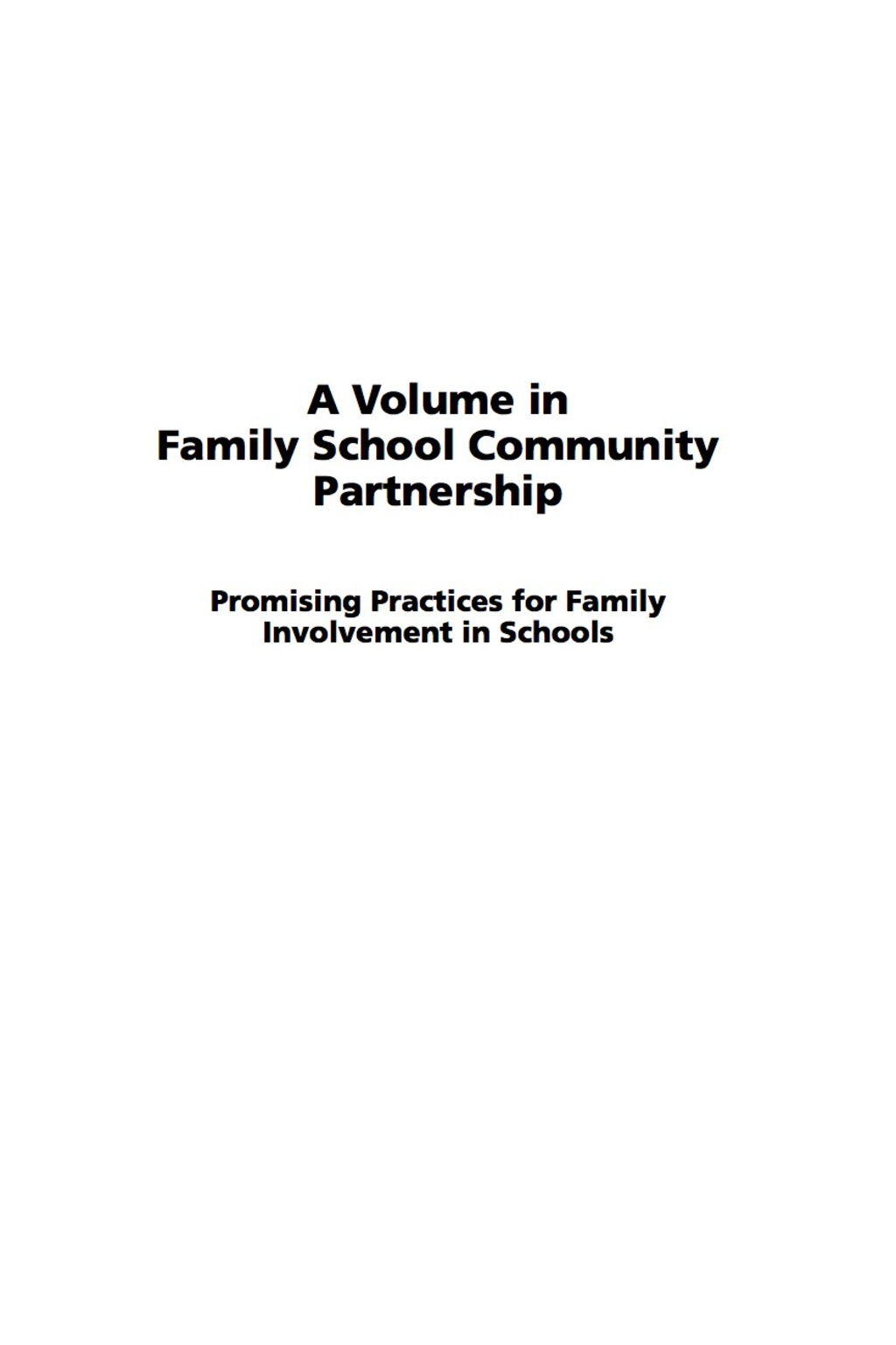 Promising Practices for Family Involvement in Schools  â€“ PDF/EPUB Version Downloadable
