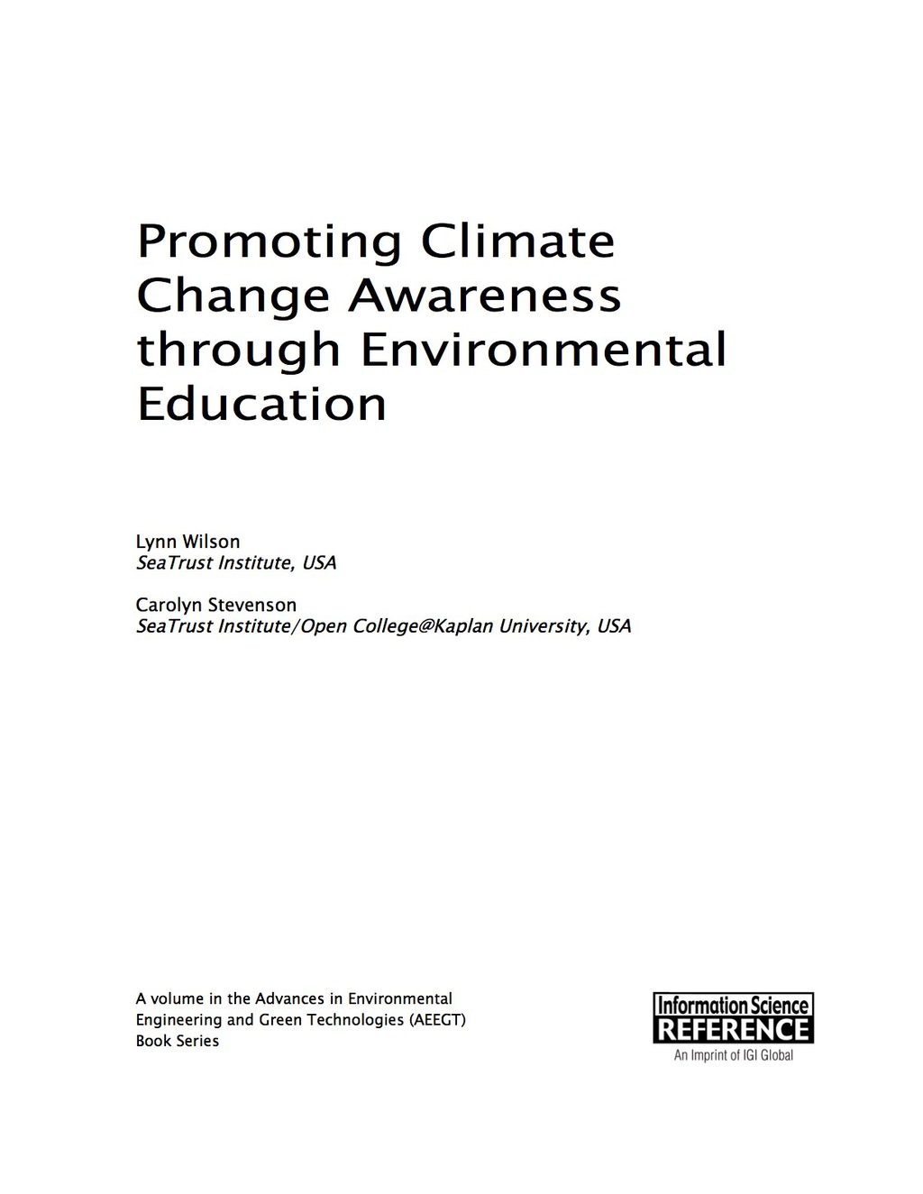 Promoting Climate Change Awareness through Environmental Education  â€“ PDF/EPUB Version Downloadable