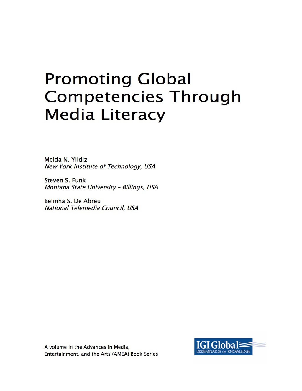 Promoting Global Competencies Through Media Literacy  â€“ PDF/EPUB Version Downloadable