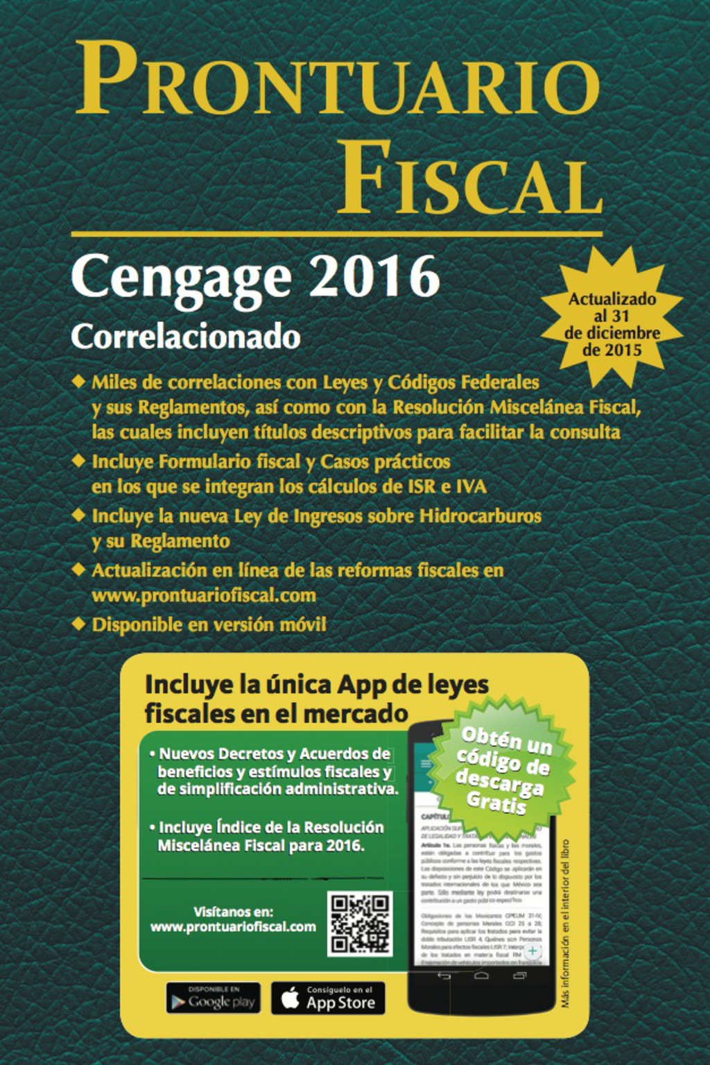Prontuario Fiscal Cengage 2016 53rd Edition - (PDF/EPUB Version)