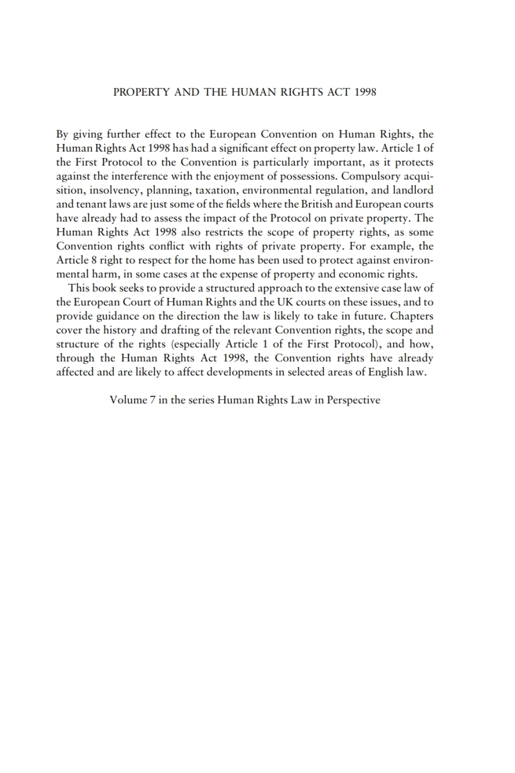 Property and The Human Rights Act 1998 The Challenges of Multimedia 1st Edition â€“ PDF/EPUB Version Downloadable
