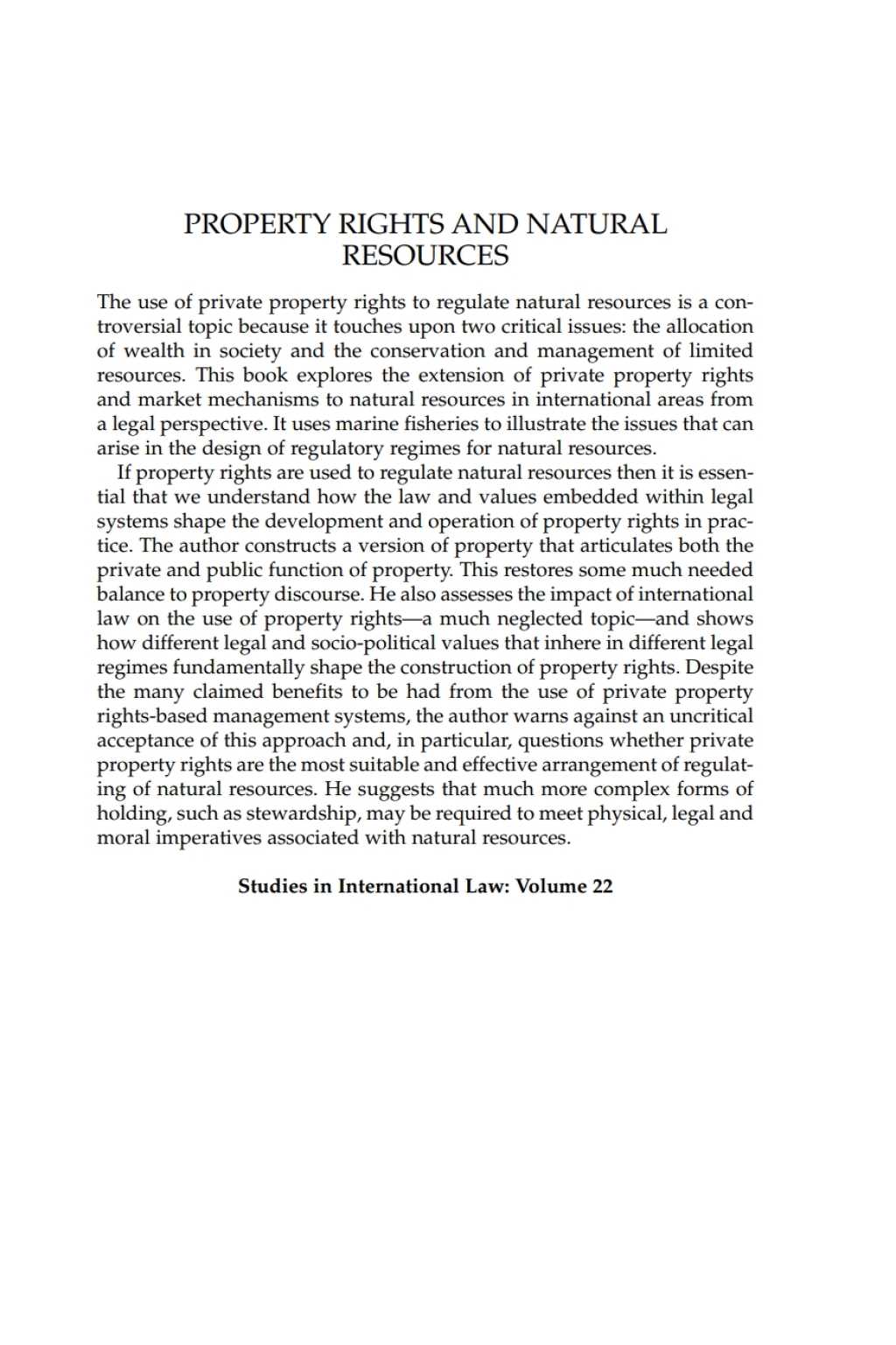 Property Rights and Natural Resources Basic Documents and Commentary 1st Edition â€“ PDF/EPUB Version Downloadable
