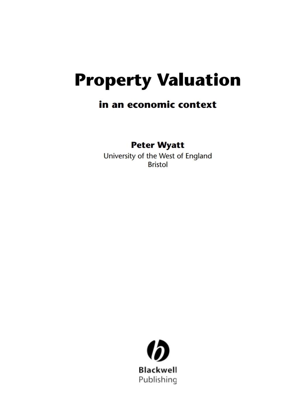 Property Valuation In an Economic Context 1st Edition â€“ PDF/EPUB Version Downloadable