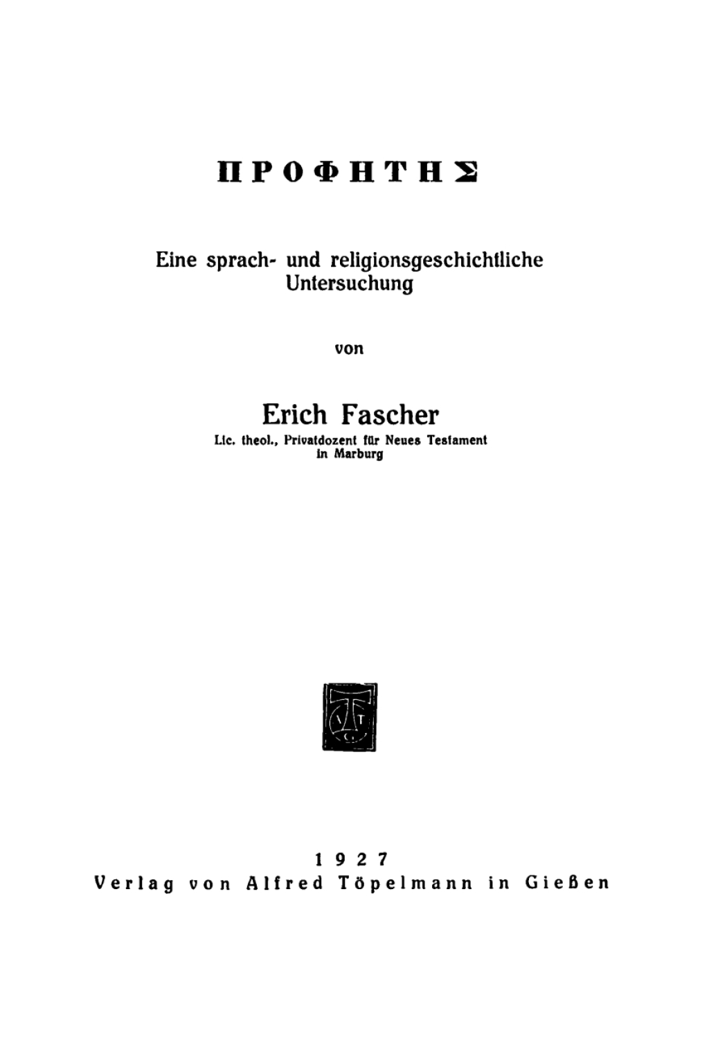 ProphÄ“tÄ“s Eine sprach- und religionsgeschichtliche Untersuchung 1st Edition â€“ PDF/EPUB Version Downloadable