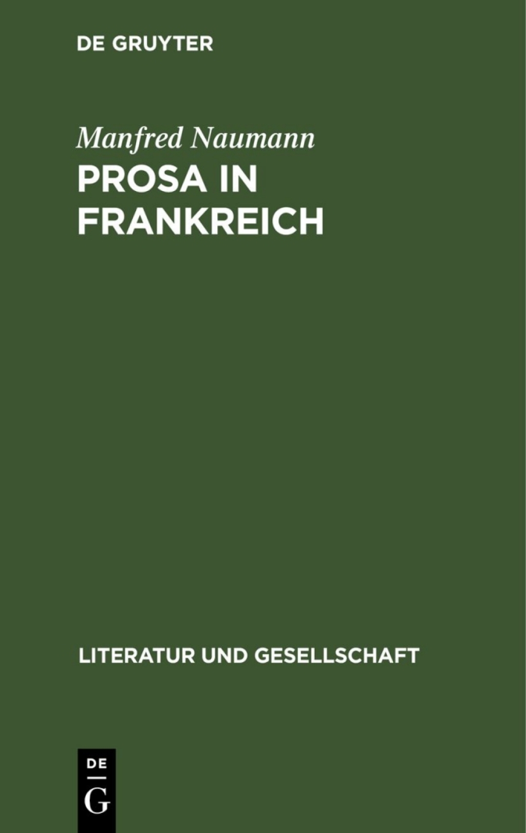 Prosa in Frankreich Studien zum Roman im 19. und 20. Jahrhunder 1st Edition â€“ PDF/EPUB Version Downloadable