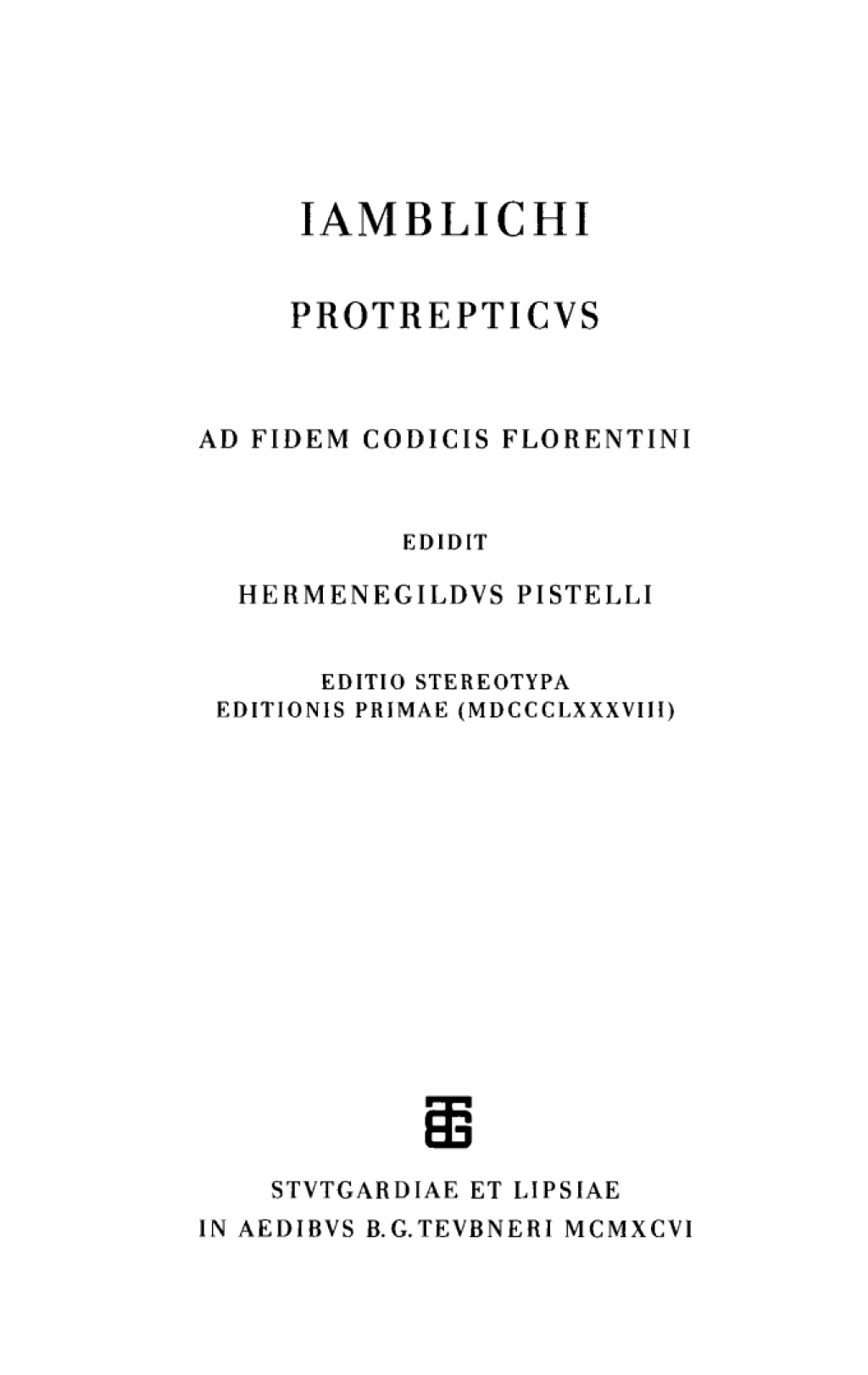 Protrepticus. Ad fidem codicis Florentini 1st Edition â€“ PDF/EPUB Version Downloadable