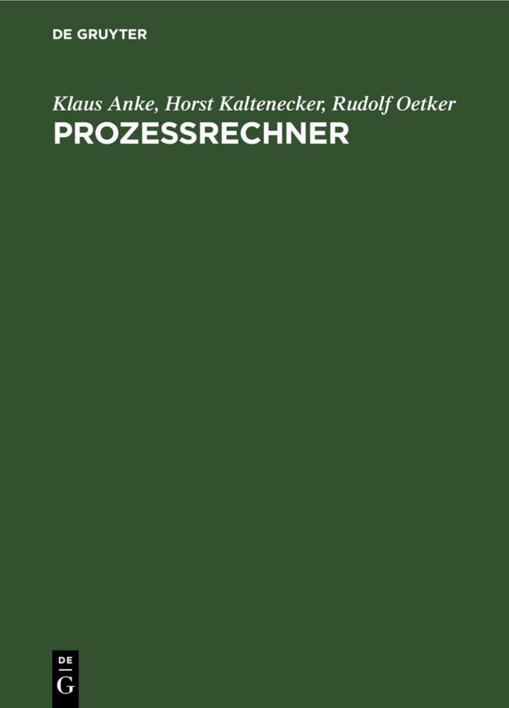 ProzeÃŸrechner Wirkungsweise und Einsatz 2nd Edition â€“ PDF/EPUB Version Downloadable