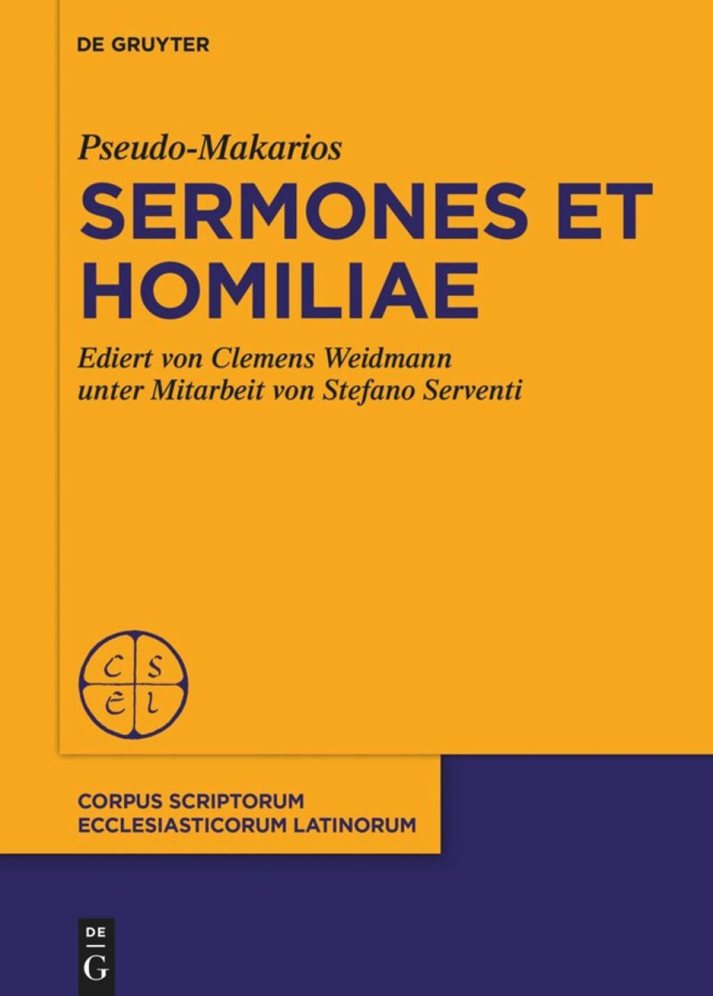Pseudo-Makarios, Sermones et Homiliae Ediert von C. Weidmann Kodikologische und palÃ¤ographische EinfÃ¼hrung von S. Serventi 1st Edition â€“ PDF/EPUB Version Downloadable