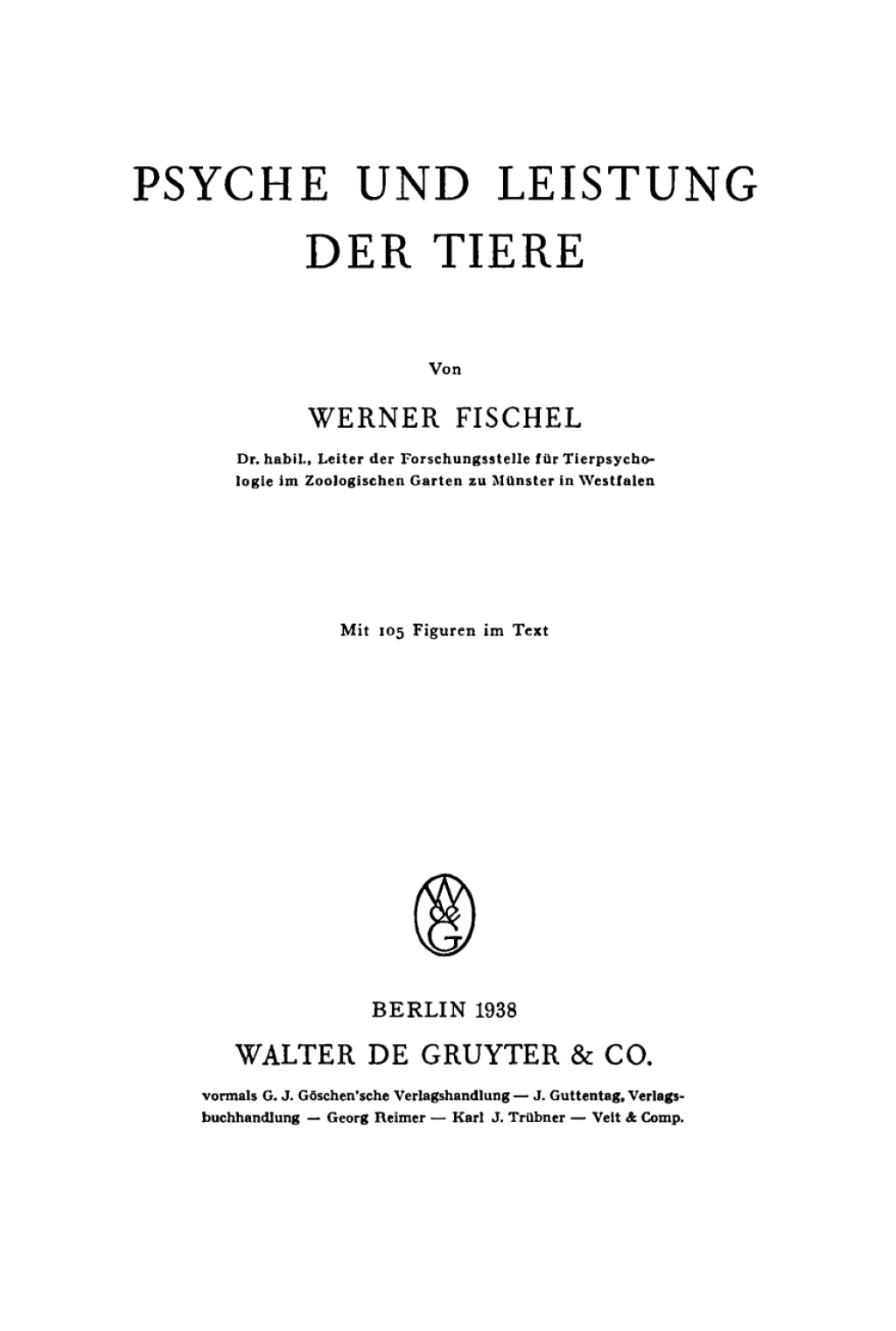 Psyche und Leistung der Tiere 1st Edition â€“ PDF/EPUB Version Downloadable