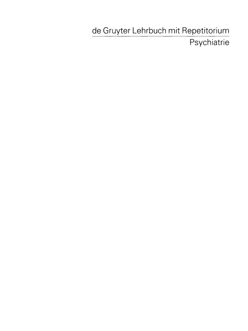 Psychiatrie 1st Edition â€“ PDF/EPUB Version Downloadable