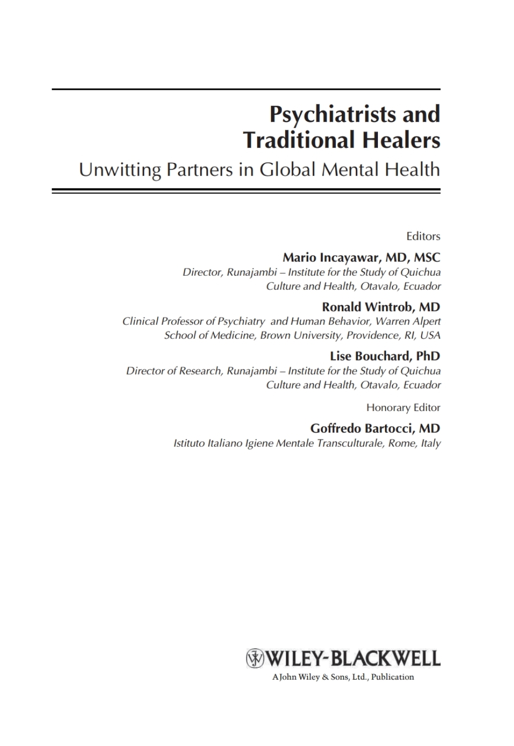 Psychiatrists and Traditional Healers Unwitting Partners in Global Mental Health 1st Edition â€“ PDF/EPUB Version Downloadable