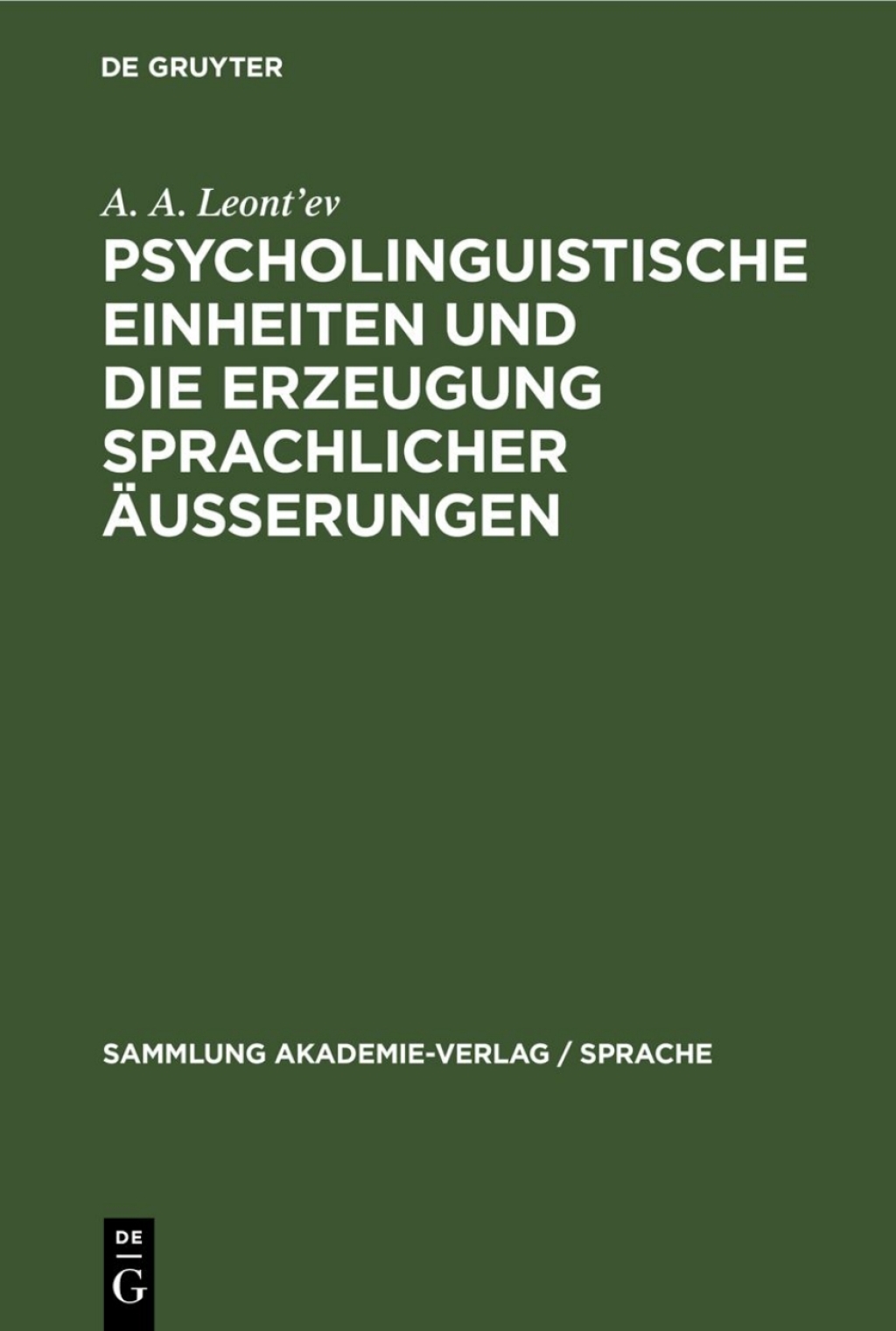 Psycholinguistische Einheiten und die Erzeugung sprachlicher Ã„usserungen 1st Edition â€“ PDF/EPUB Version Downloadable