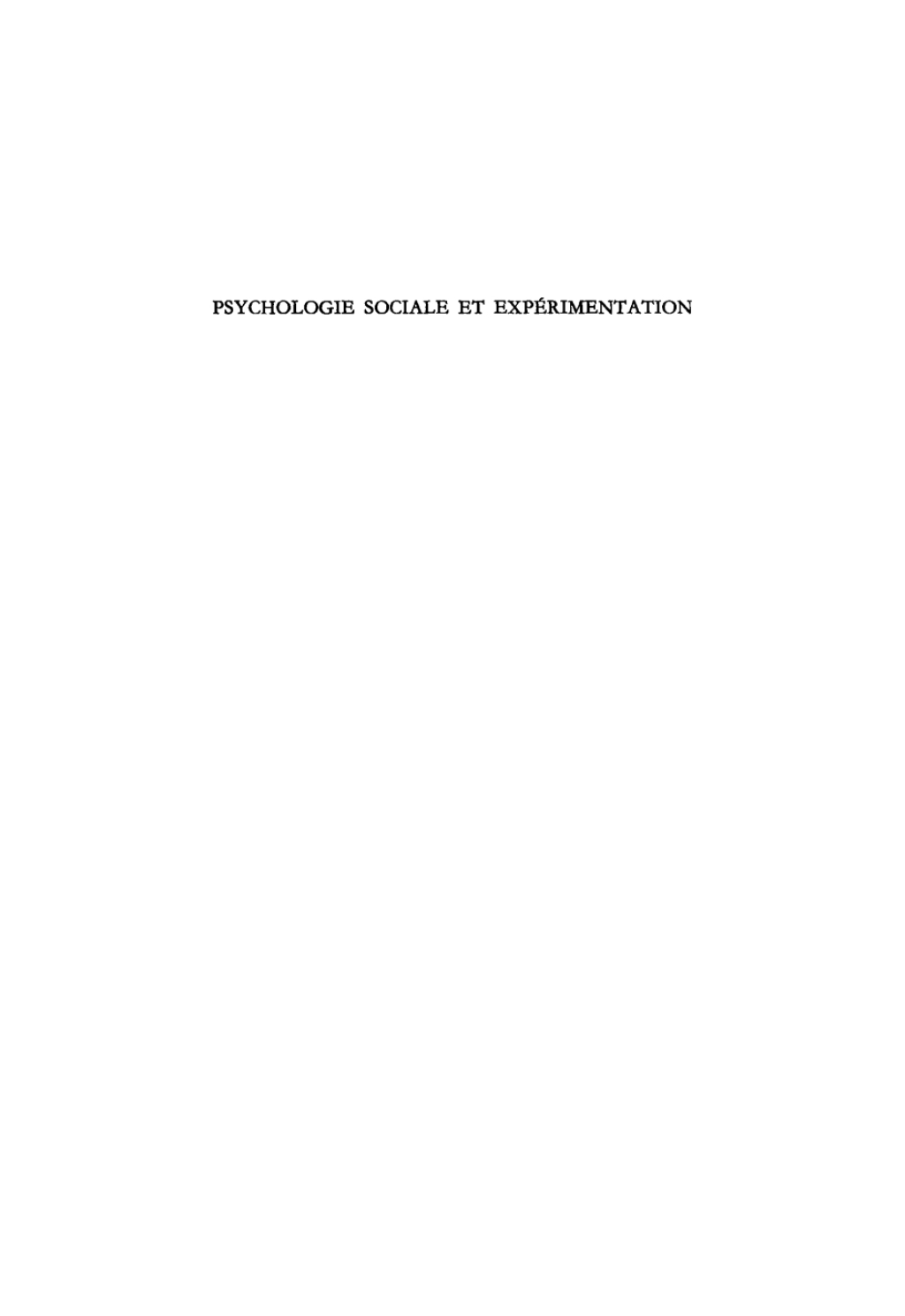 Psychologie sociale et expÃ©rimentation 1st Edition â€“ PDF/EPUB Version Downloadable