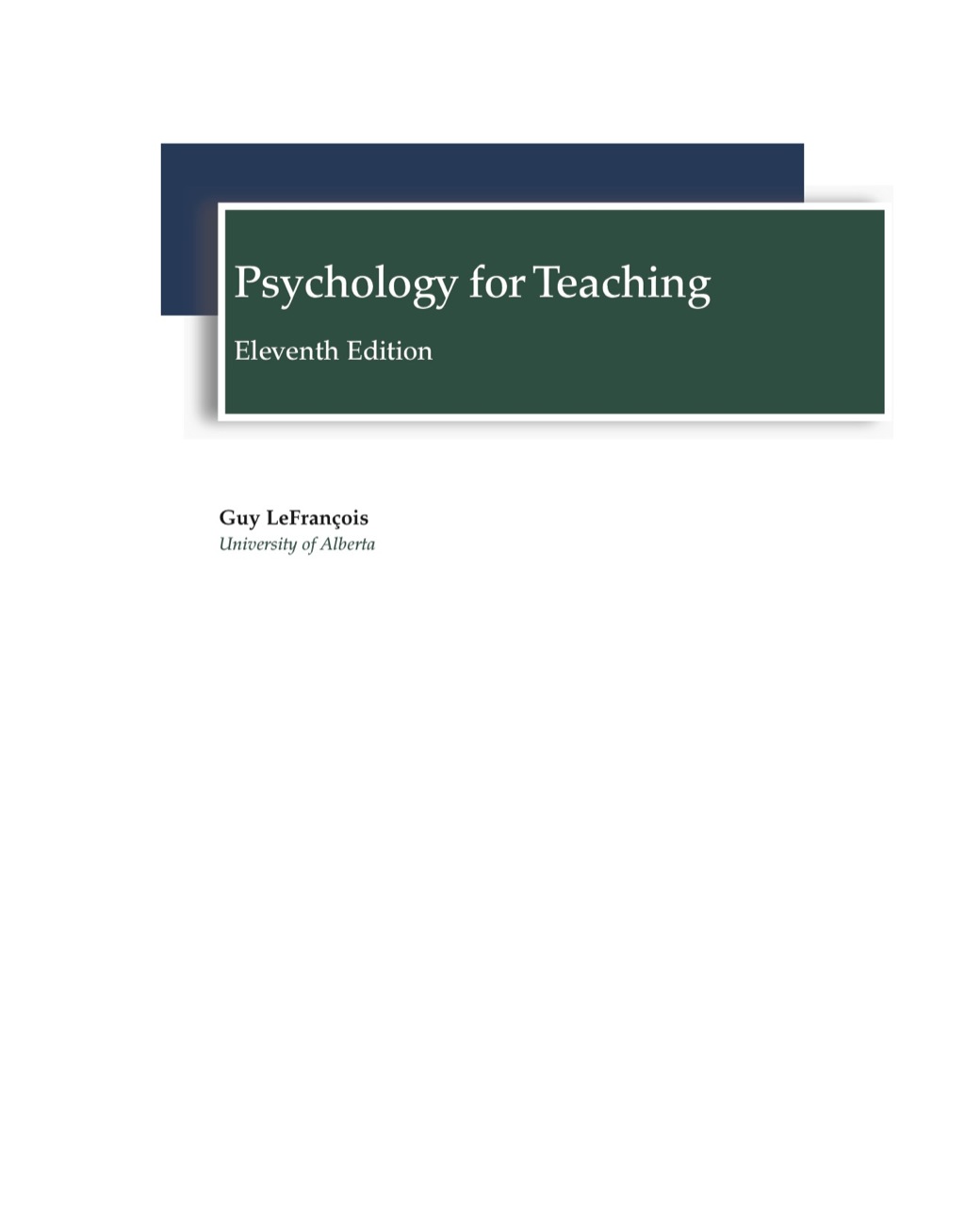 Psychology for Teaching 1st Edition â€“ PDF/EPUB Version Downloadable