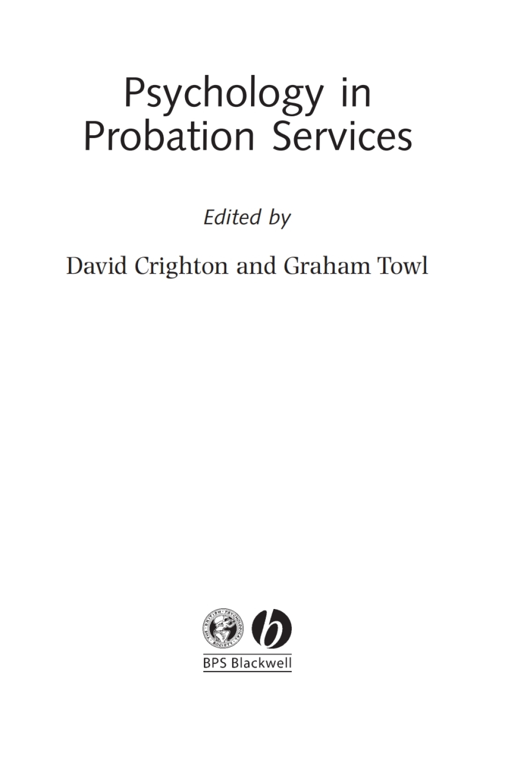 Psychology in Probation Services 1st Edition â€“ PDF/EPUB Version Downloadable
