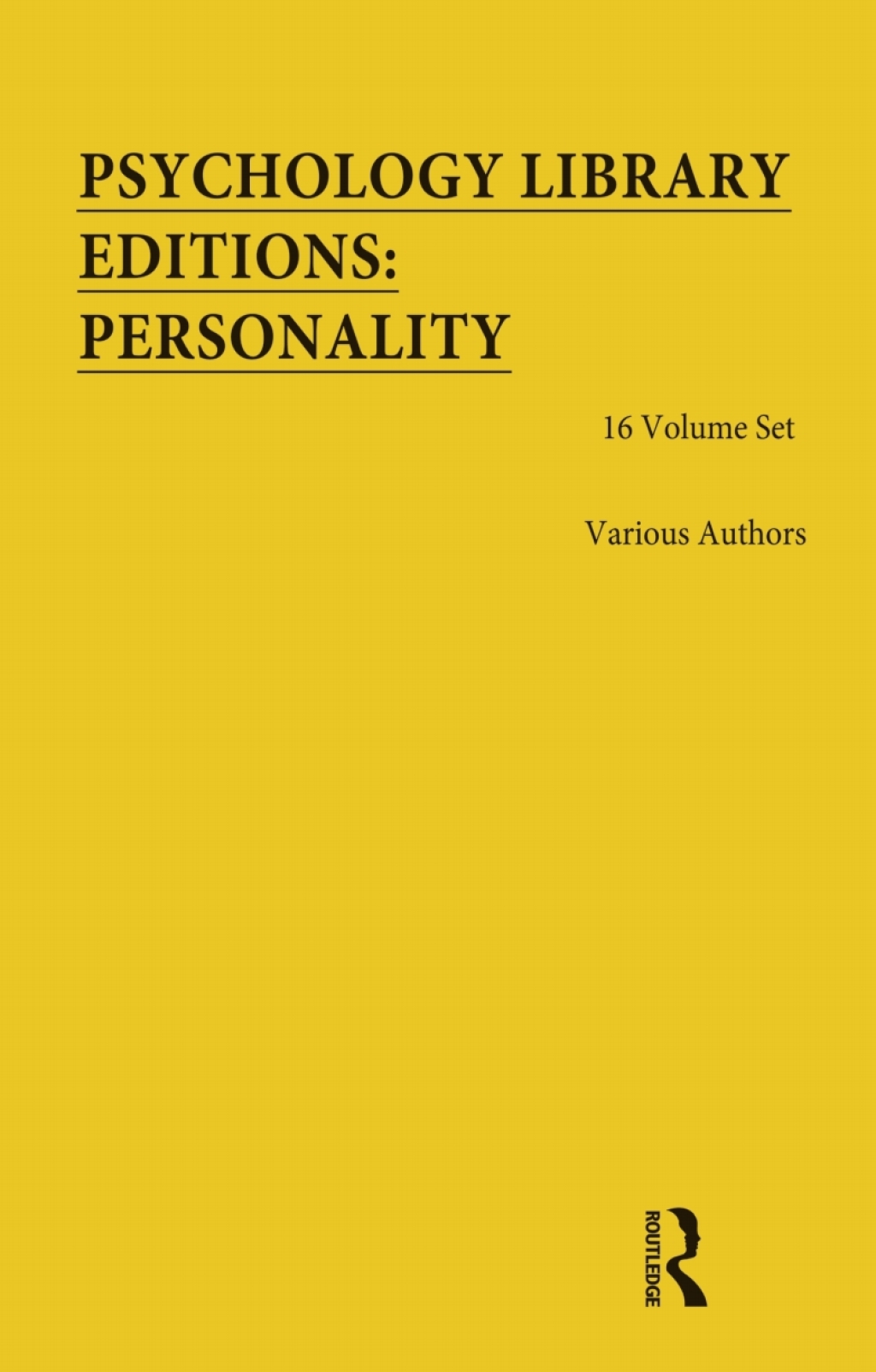 Psychology Library Editions: Personality 16 Volume Set 1st Edition â€“ PDF/EPUB Version Downloadable