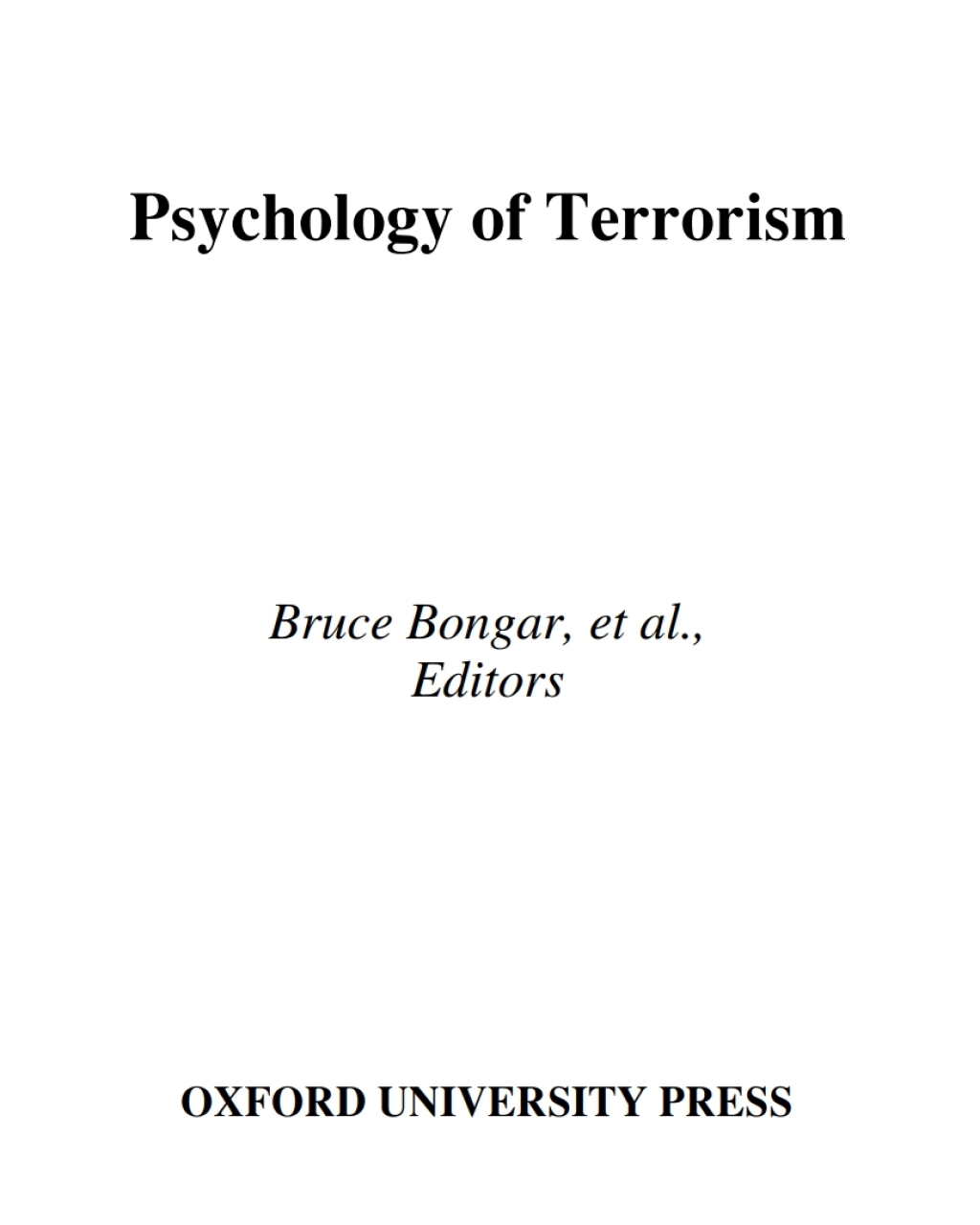 Psychology of Terrorism 1st Edition â€“ PDF/EPUB Version Downloadable