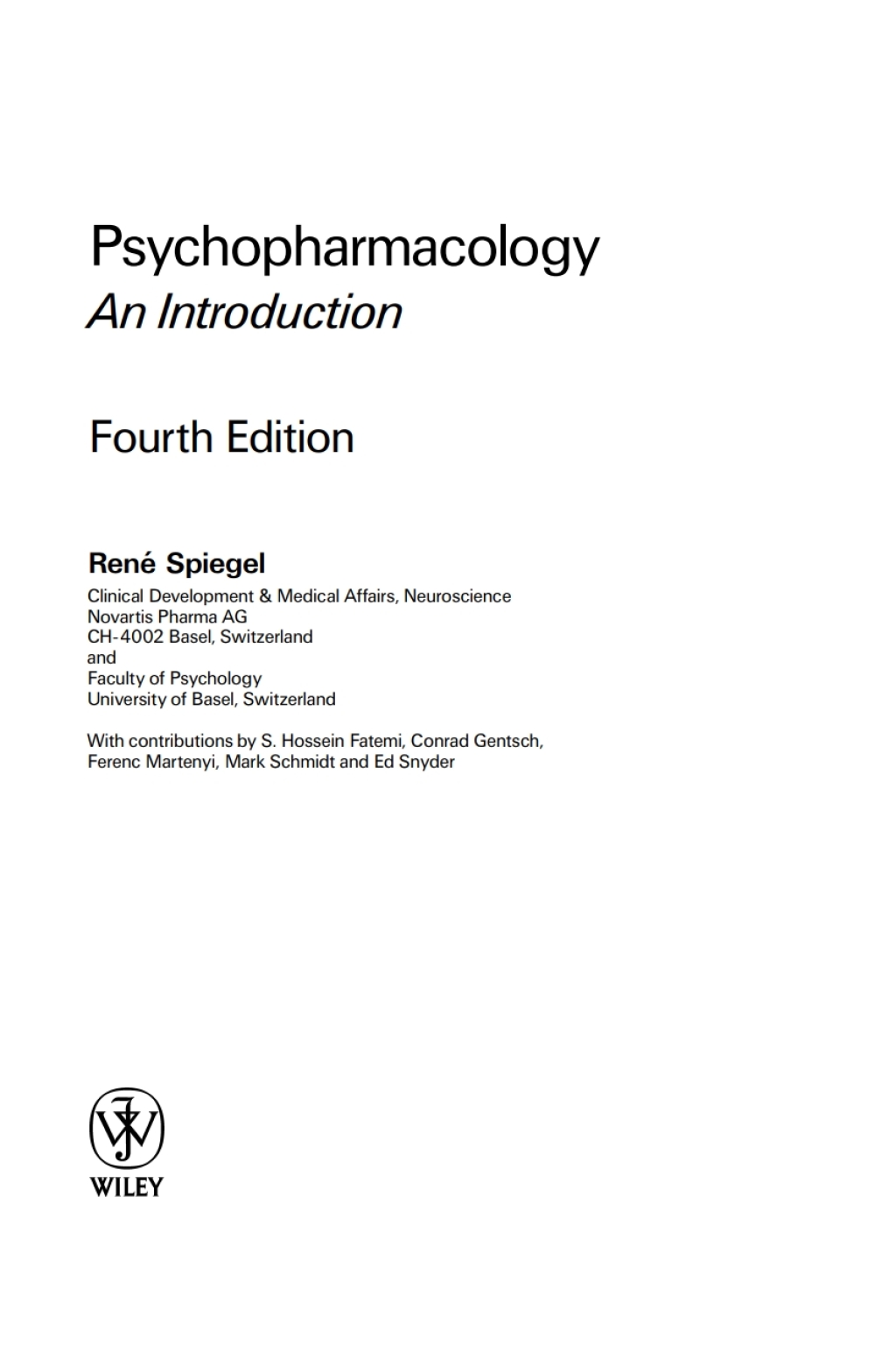 Psychopharmacology An Introduction 4th Edition â€“ PDF/EPUB Version Downloadable