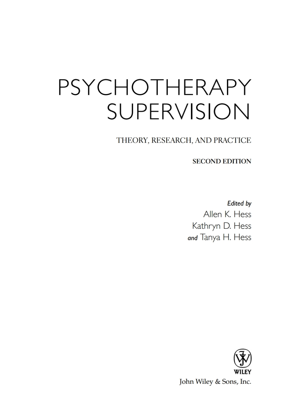 Psychotherapy Supervision Theory, Research, and Practice 2nd Edition â€“ PDF/EPUB Version Downloadable