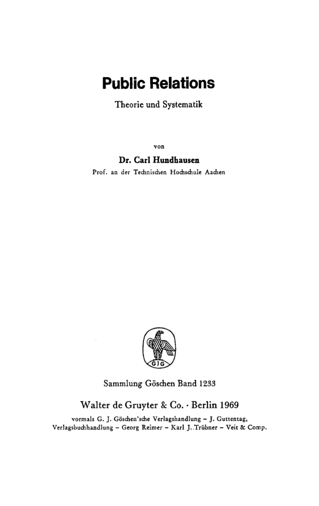 Public Relations Theorie und Systematik 1st Edition â€“ PDF/EPUB Version Downloadable