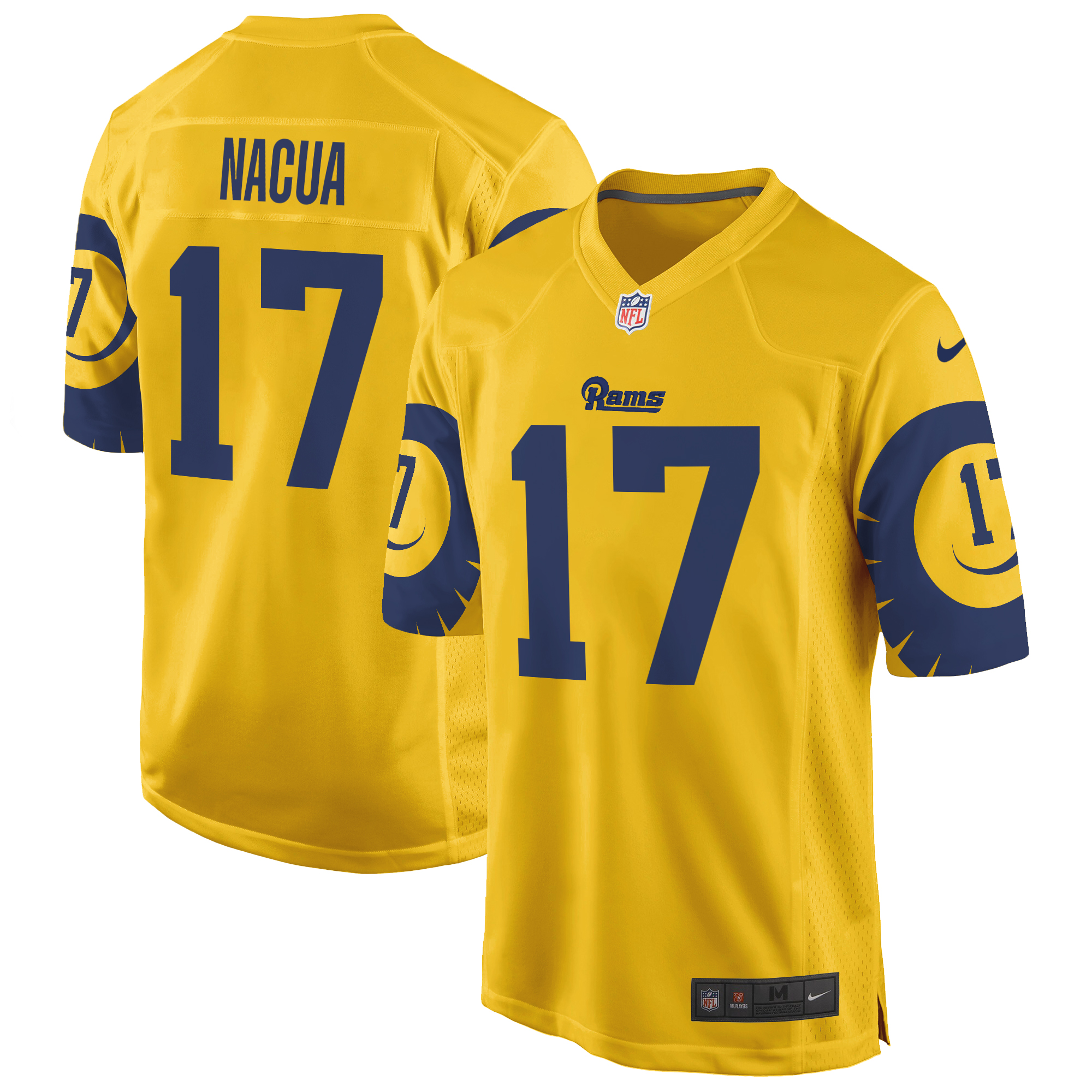 Puka Nacua Men's Los Angeles Rams Special Game Gold Jersey - All Stitched