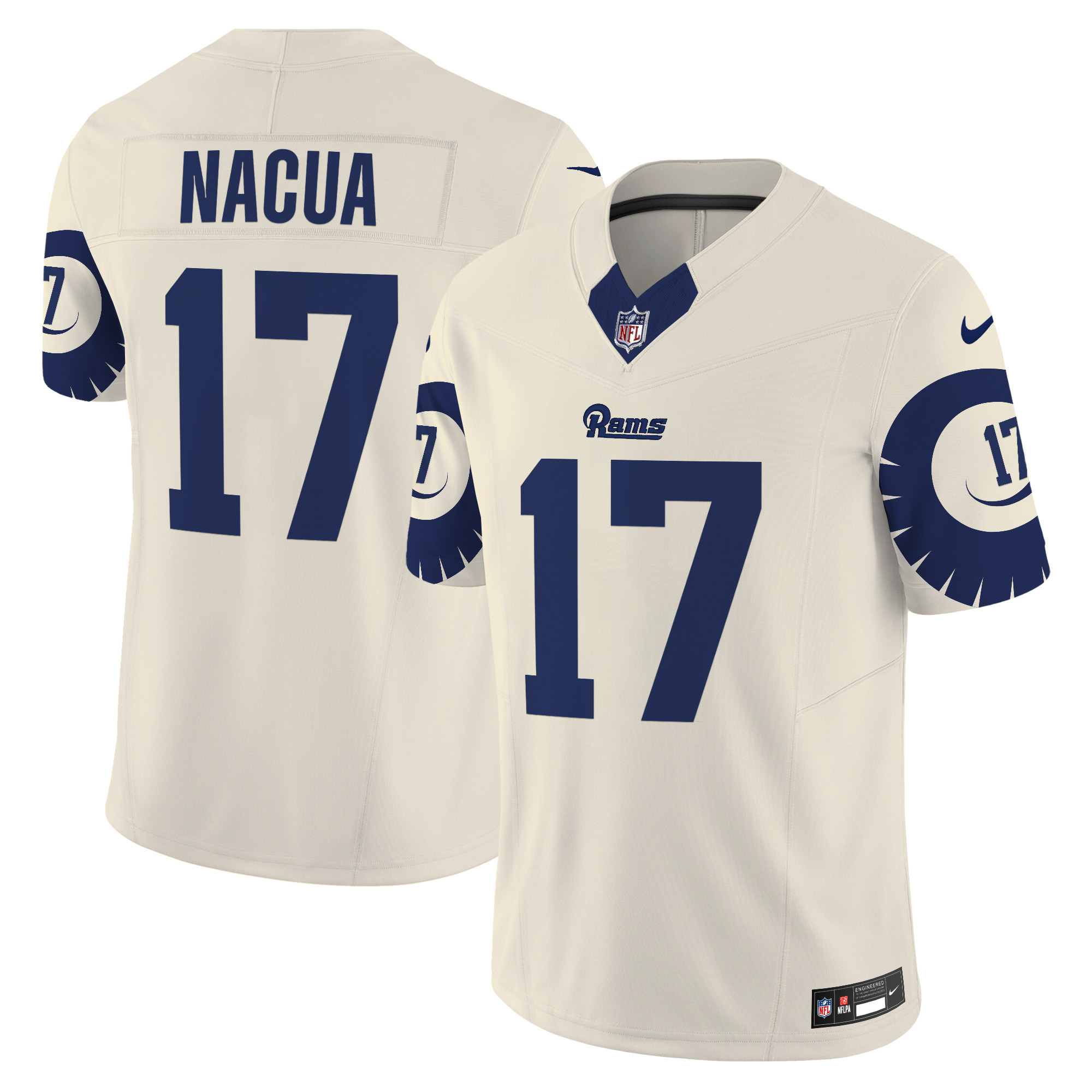 Puka Nacua Men's Los Angeles Rams Special Vapor Limited Bone Jersey - All Stitched