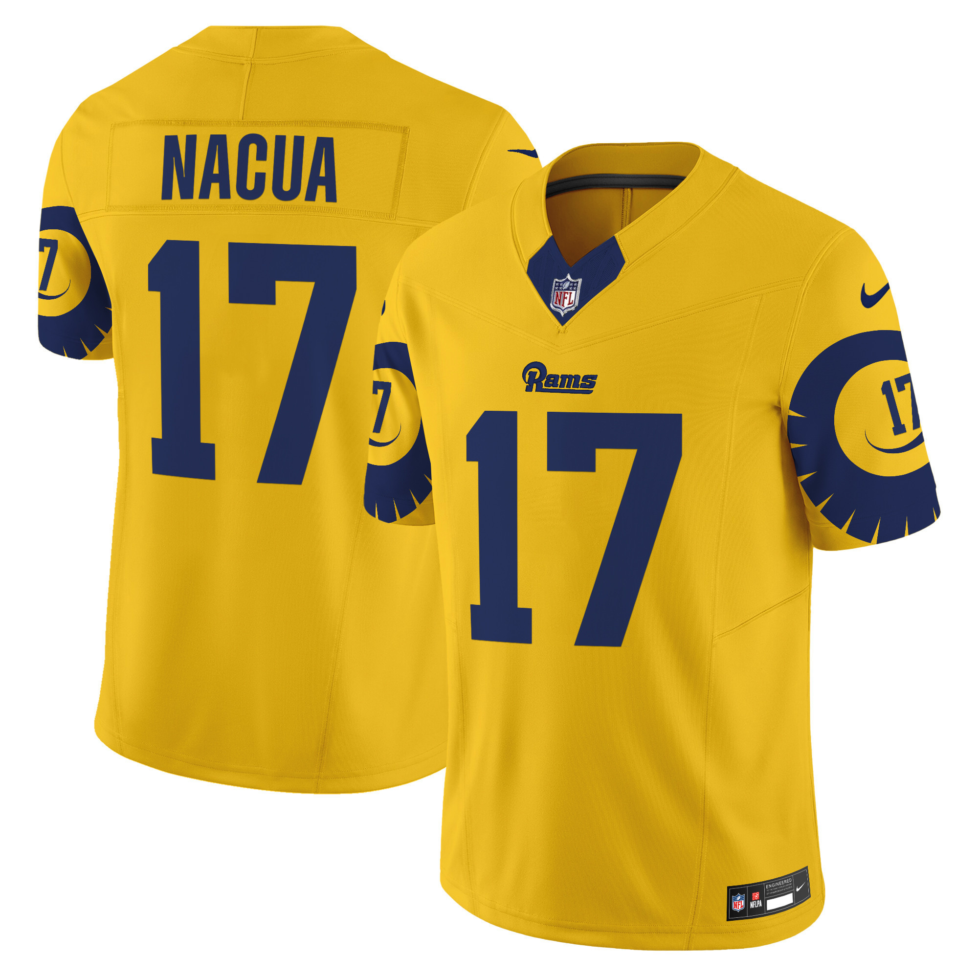 Puka Nacua Men's Los Angeles Rams Special Vapor Limited Gold Jersey - All Stitched