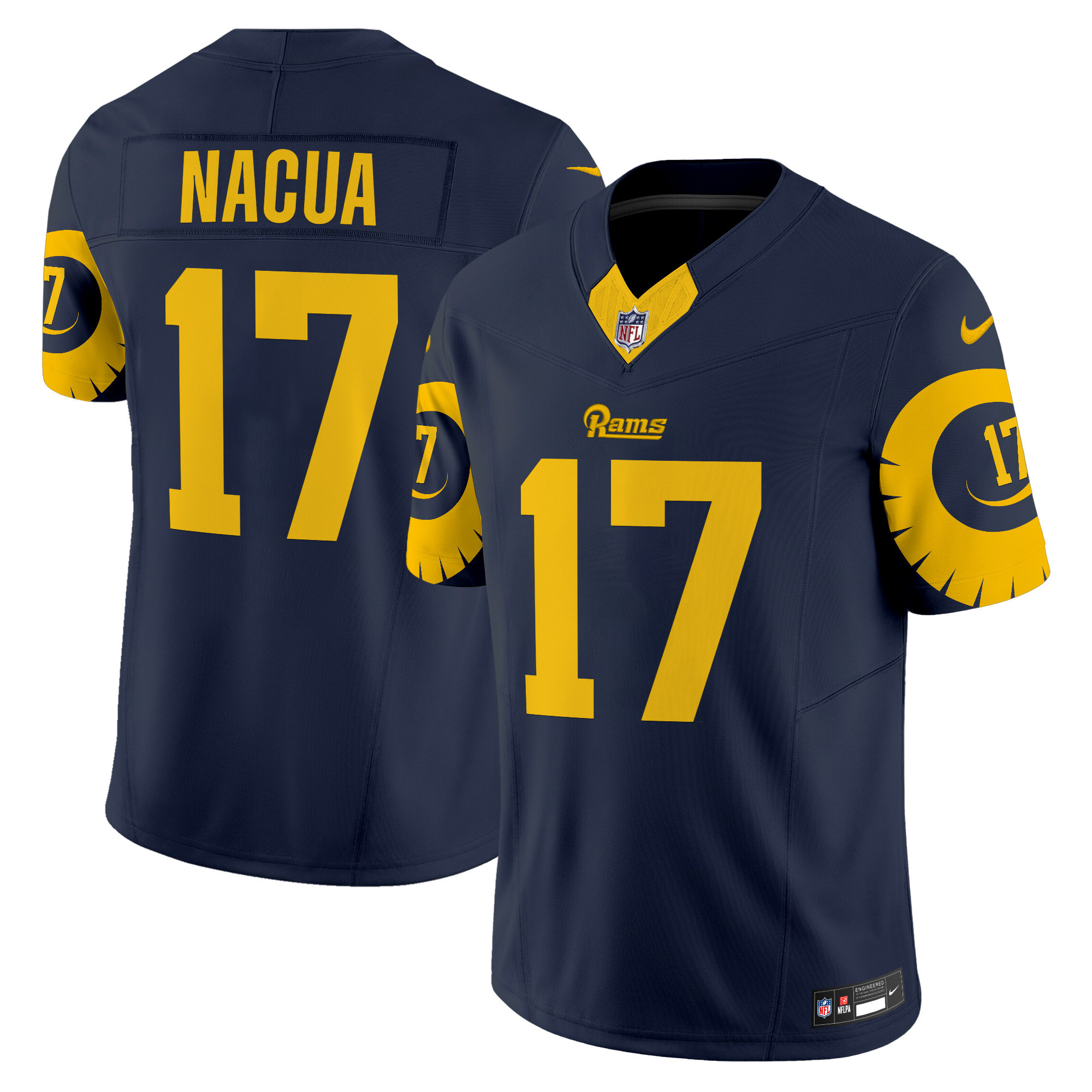 Puka Nacua Men's Los Angeles Rams Special Vapor Limited Navy Jersey - All Stitched
