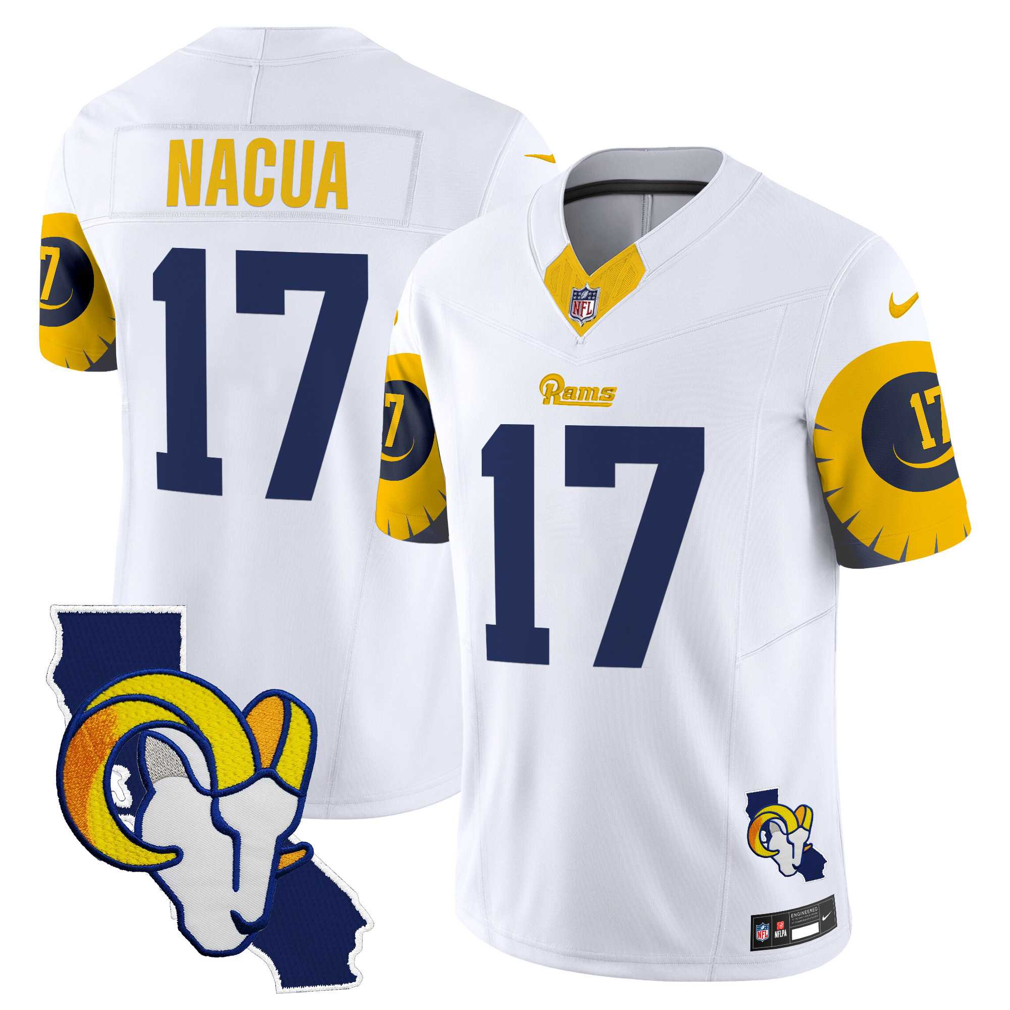 Puka Nacua Men's Los Angeles Rams Special Vapor Limited White Jersey - All Stitched