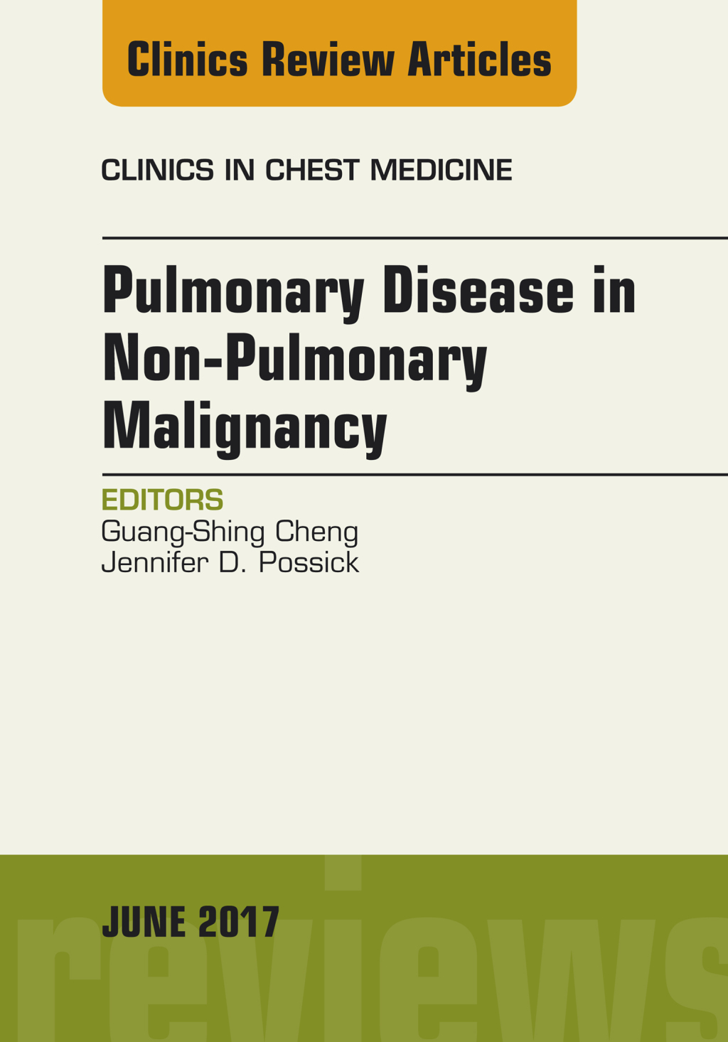 Pulmonary Complications of Non-Pulmonary Malignancy, An Issue of Clinics in Chest Medicine  â€“ PDF/EPUB Version Downloadable