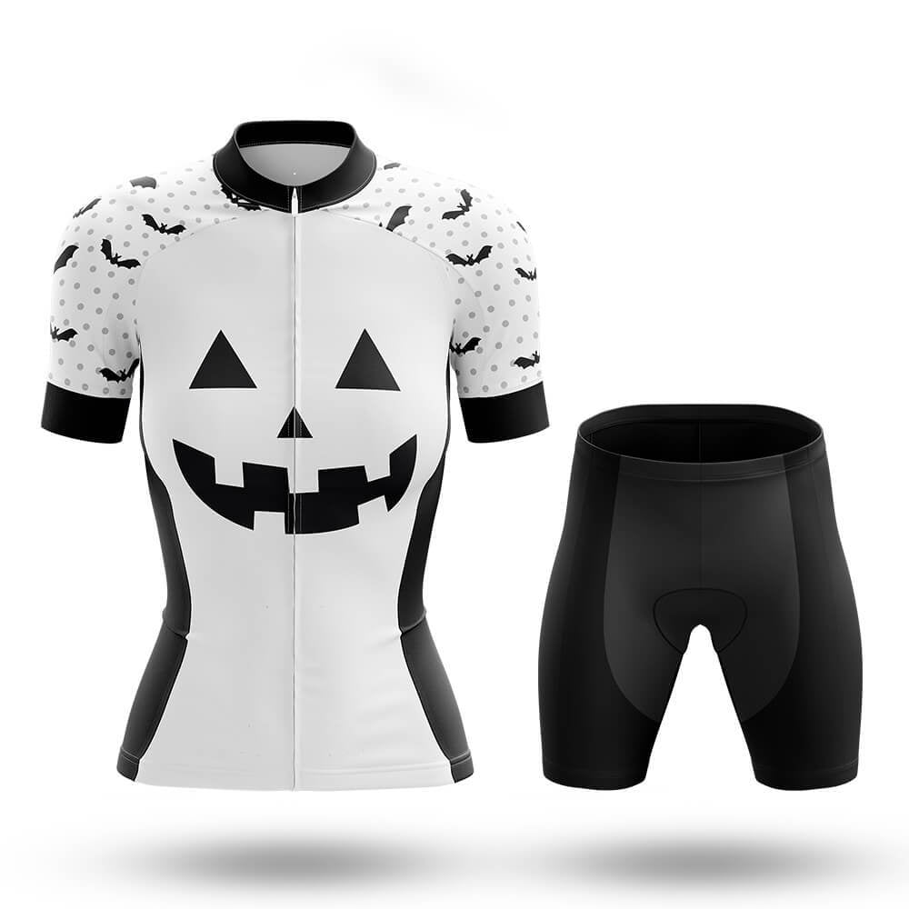 Pumpkin Face - White - Women's Cycling Full Set