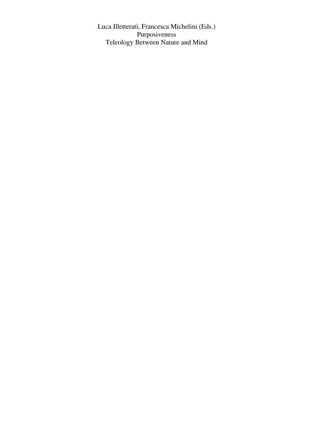 Purposiveness Teleology Between Nature and Mind 1st Edition â€“ PDF/EPUB Version Downloadable