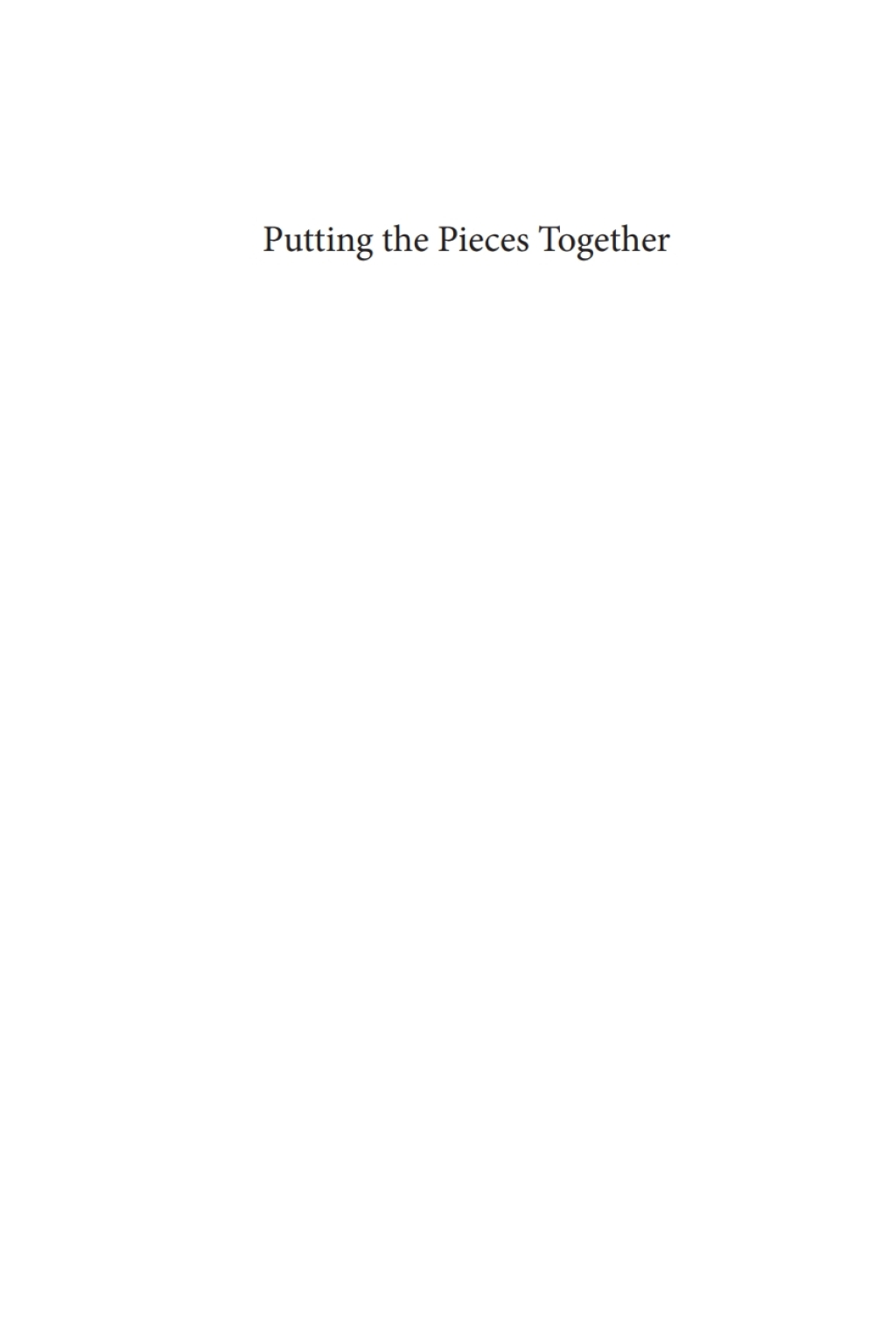 Putting the Pieces Together Formalizing Units and Structures in the Biblical Languages  â€“ PDF/EPUB Version Downloadable