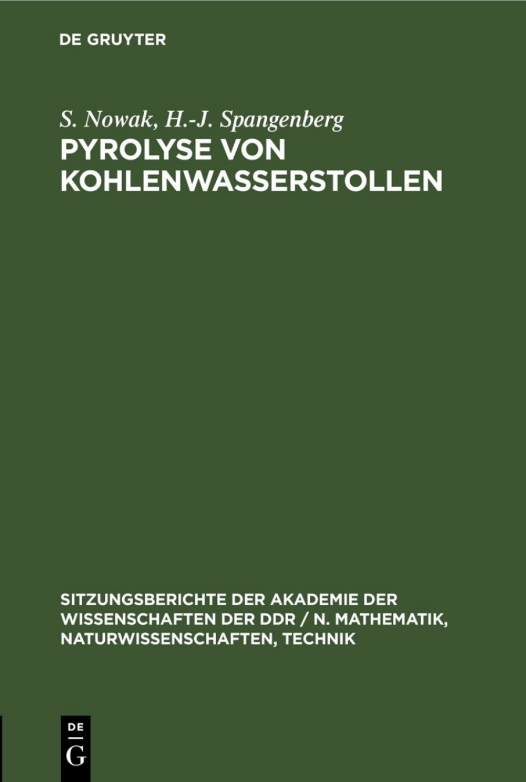 Pyrolyse von Kohlenwasserstollen 1st Edition â€“ PDF/EPUB Version Downloadable