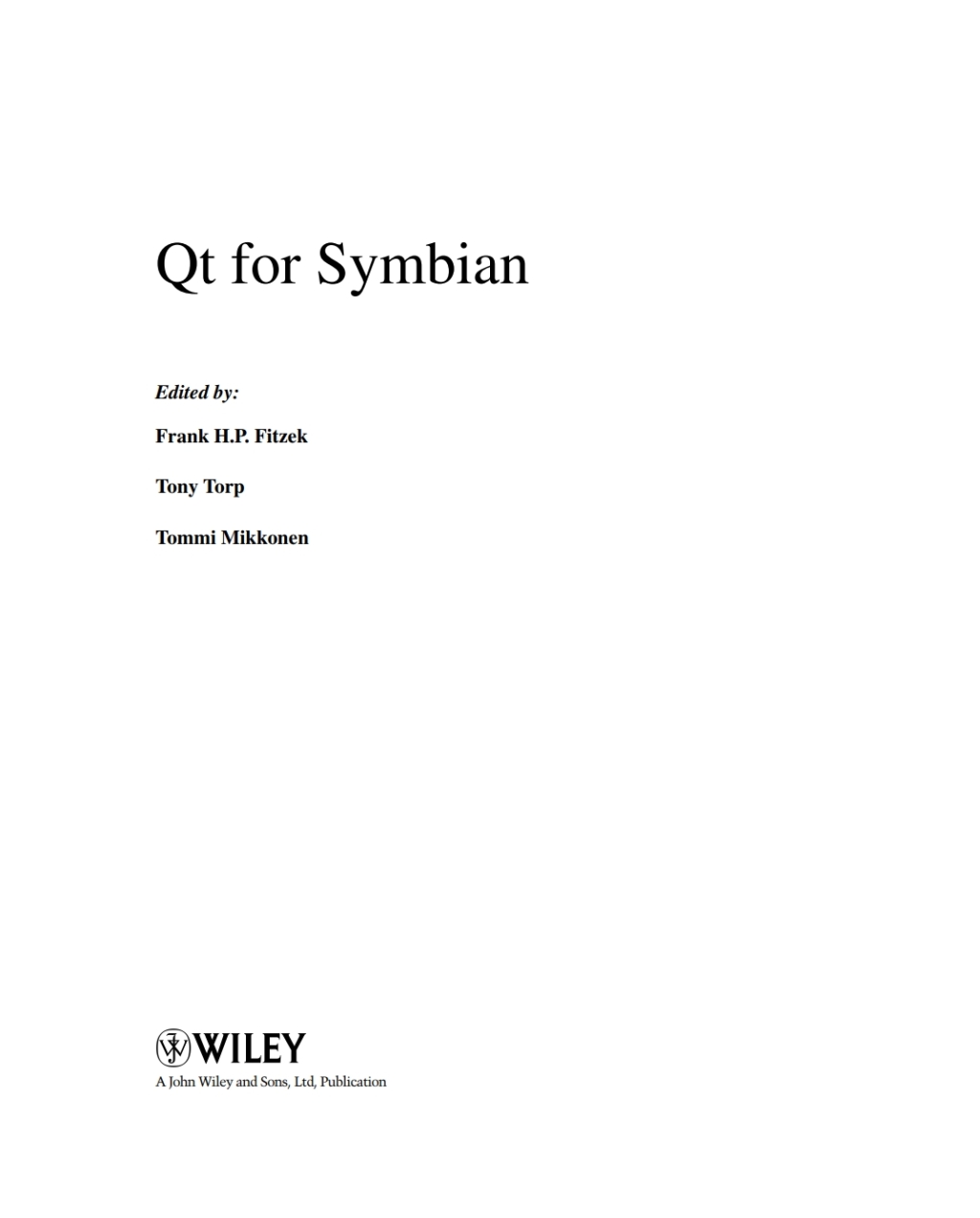 Qt for Symbian 1st Edition â€“ PDF/EPUB Version Downloadable